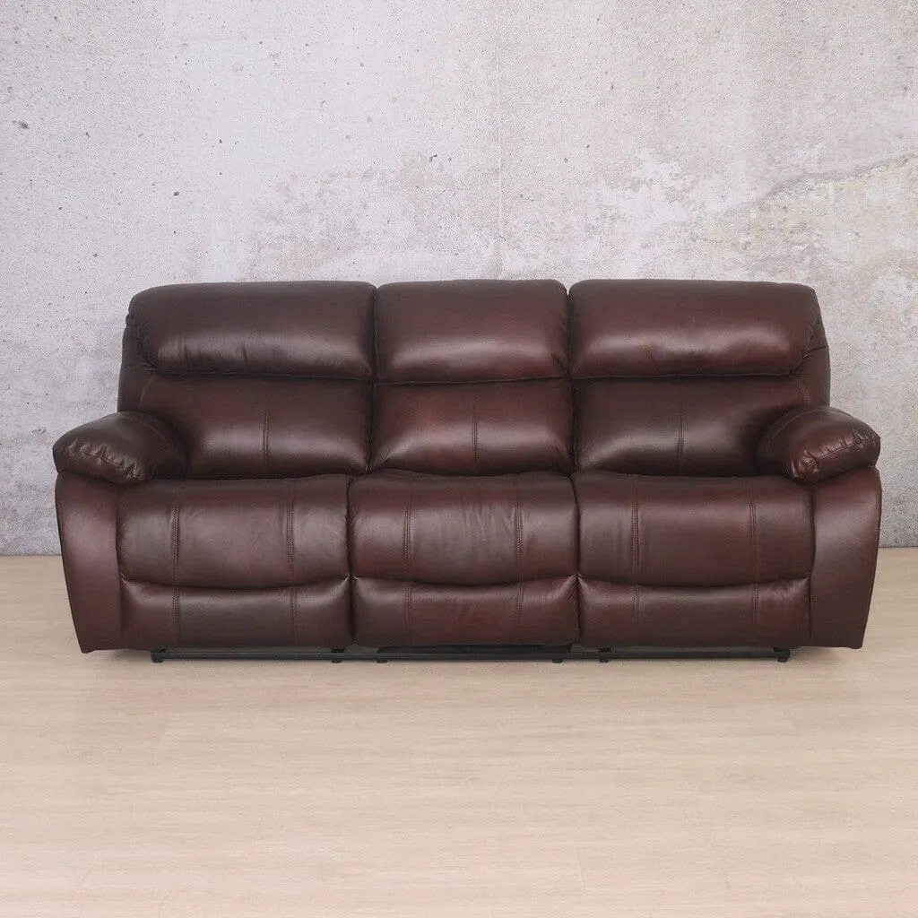 Kuta  3 Seater Leather Recliner
