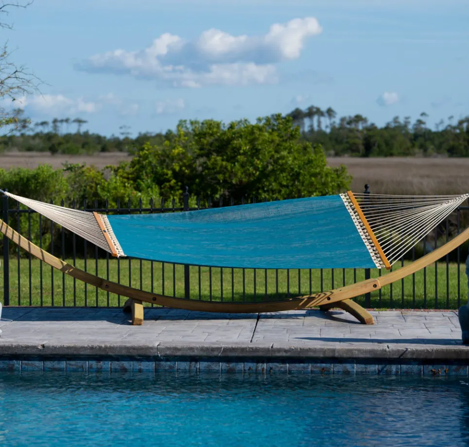 Large Pool Side Hammock - Sunbrella Augustine Oasis