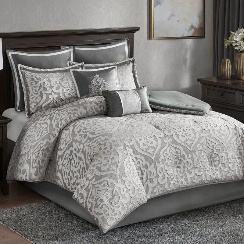 Lizebia 8 Piece Modern & Contemporary Reversible Microfiber Comforter Set