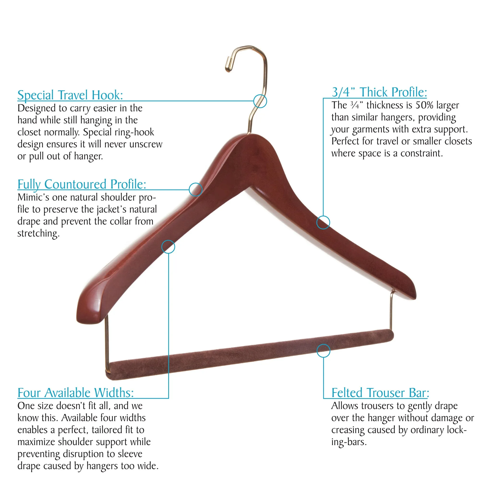 Luxury Wooden Travel Hanger