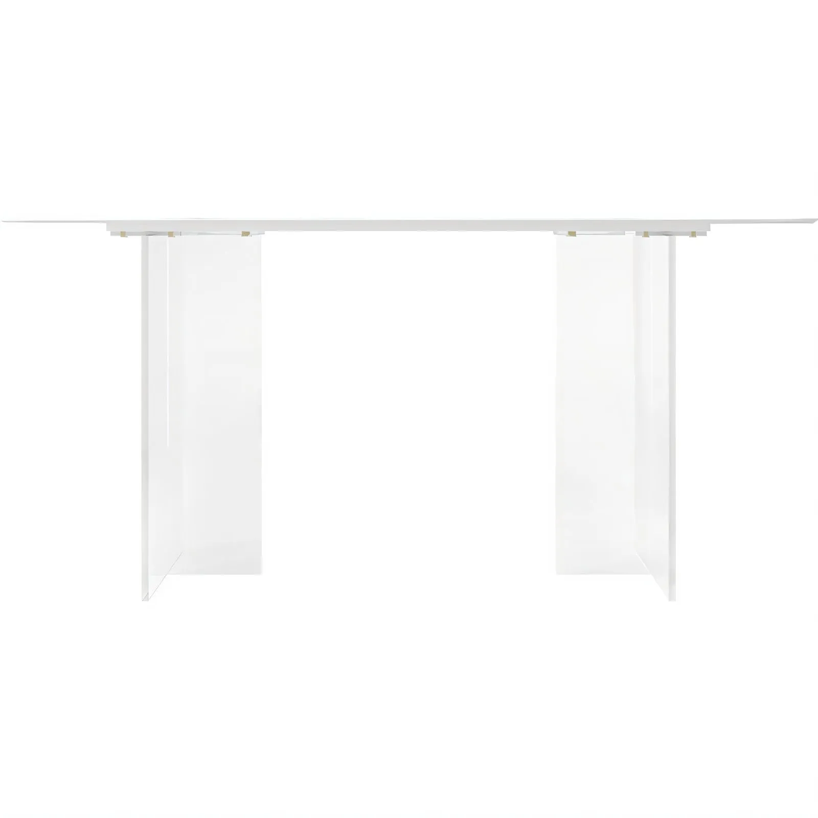 LYRA White, Ceramic and Acrylic Dining Table