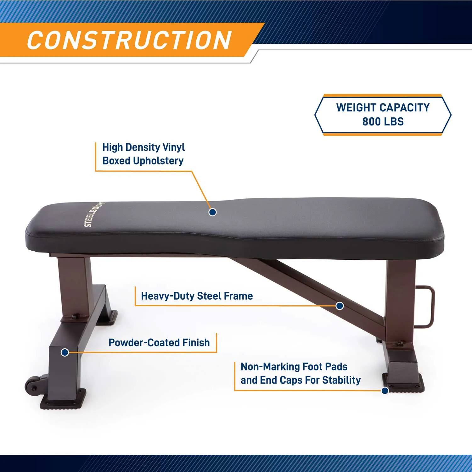 Marcy Steel Body Flat Bench | STB-10101