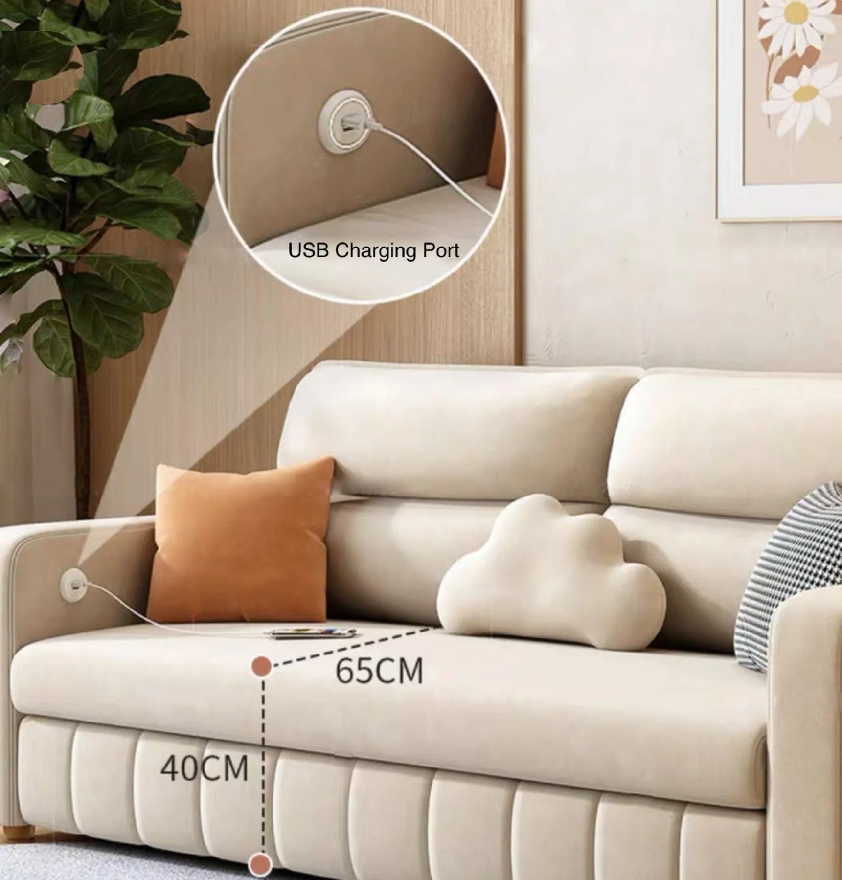 Mervin Scratch Resistant Storage Sofa Bed