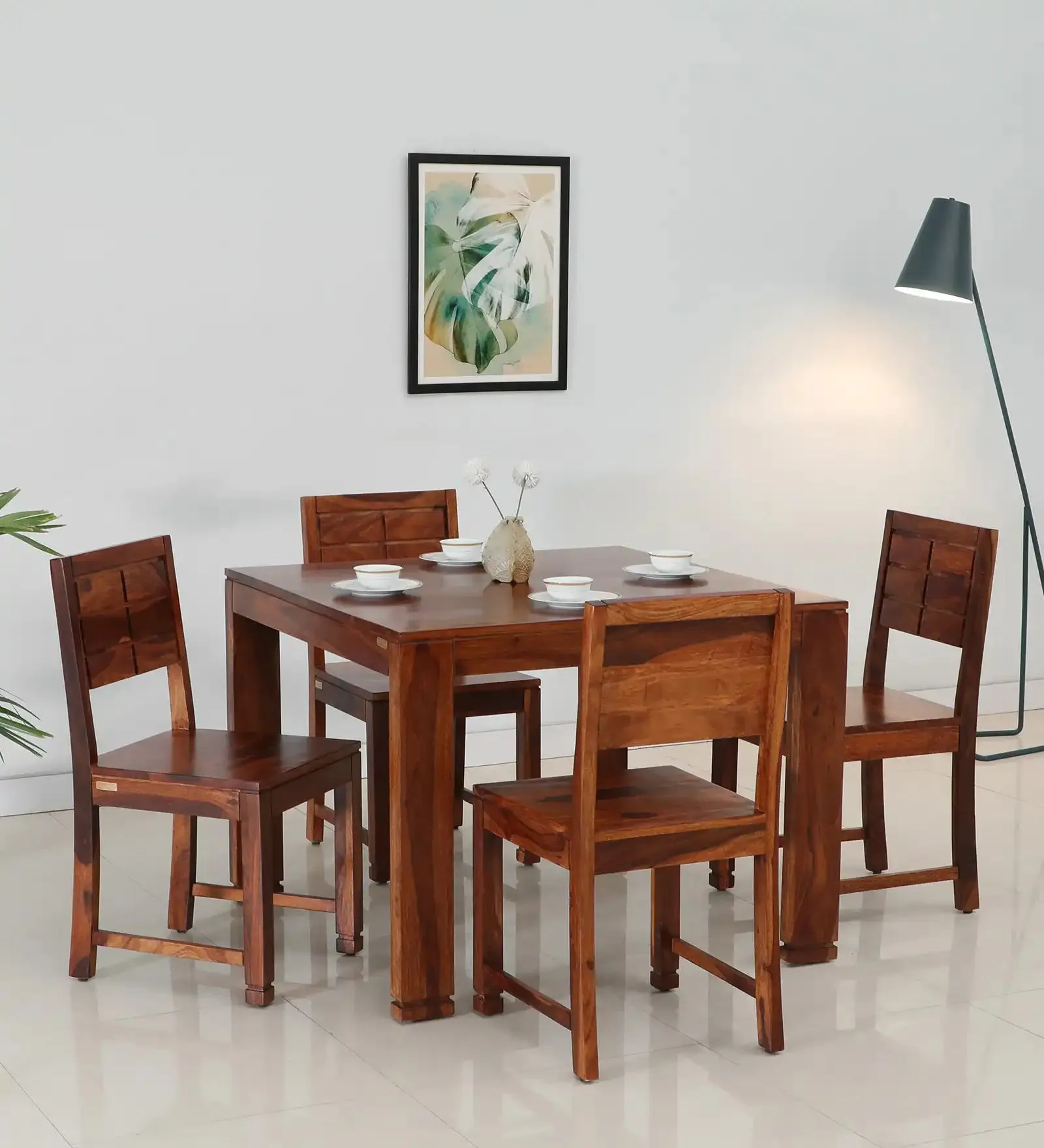 Moscow Luxury Sheesham Wood 4 Seater Dining Table Sets