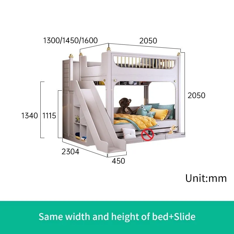 Multifunctional Kid Bunk Bed With Safety Fence