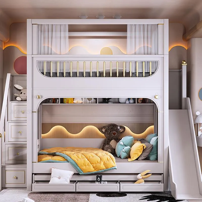 Multifunctional Kid Bunk Bed With Safety Fence