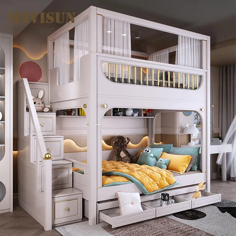 Multifunctional Kid Bunk Bed With Safety Fence