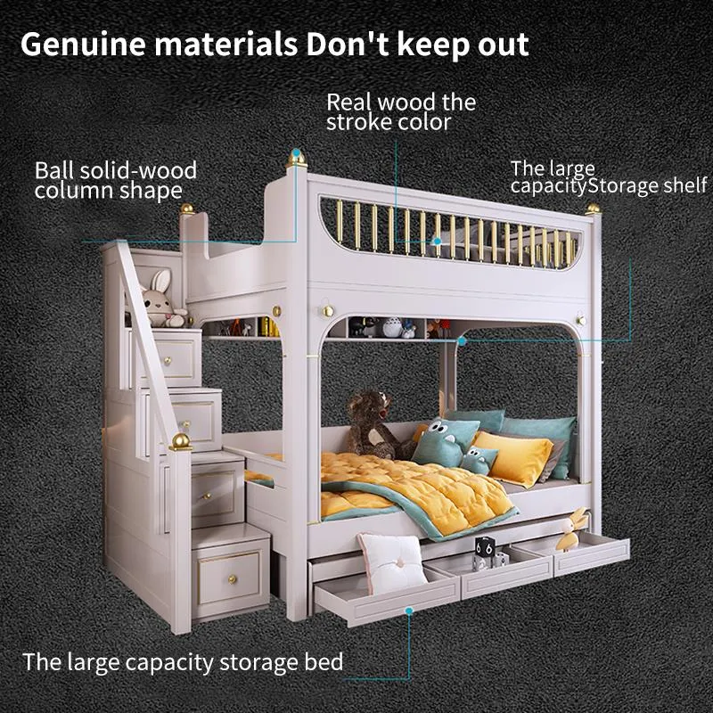 Multifunctional Kid Bunk Bed With Safety Fence