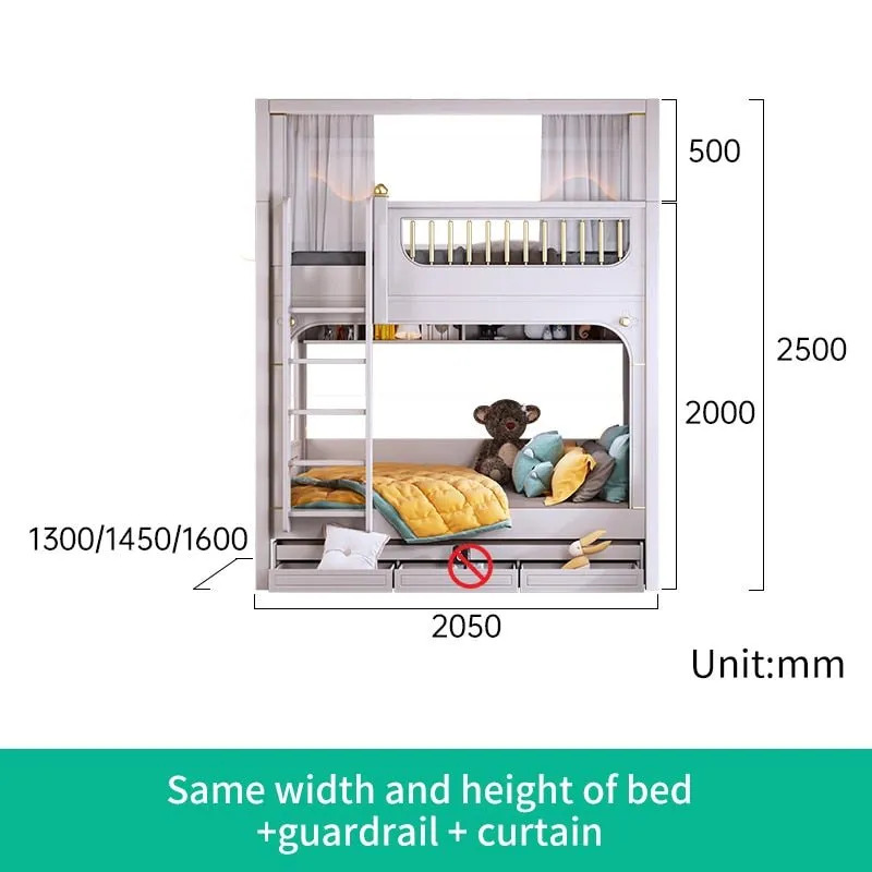 Multifunctional Kid Bunk Bed With Safety Fence