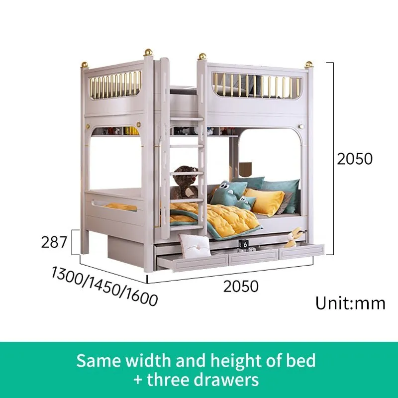 Multifunctional Kid Bunk Bed With Safety Fence