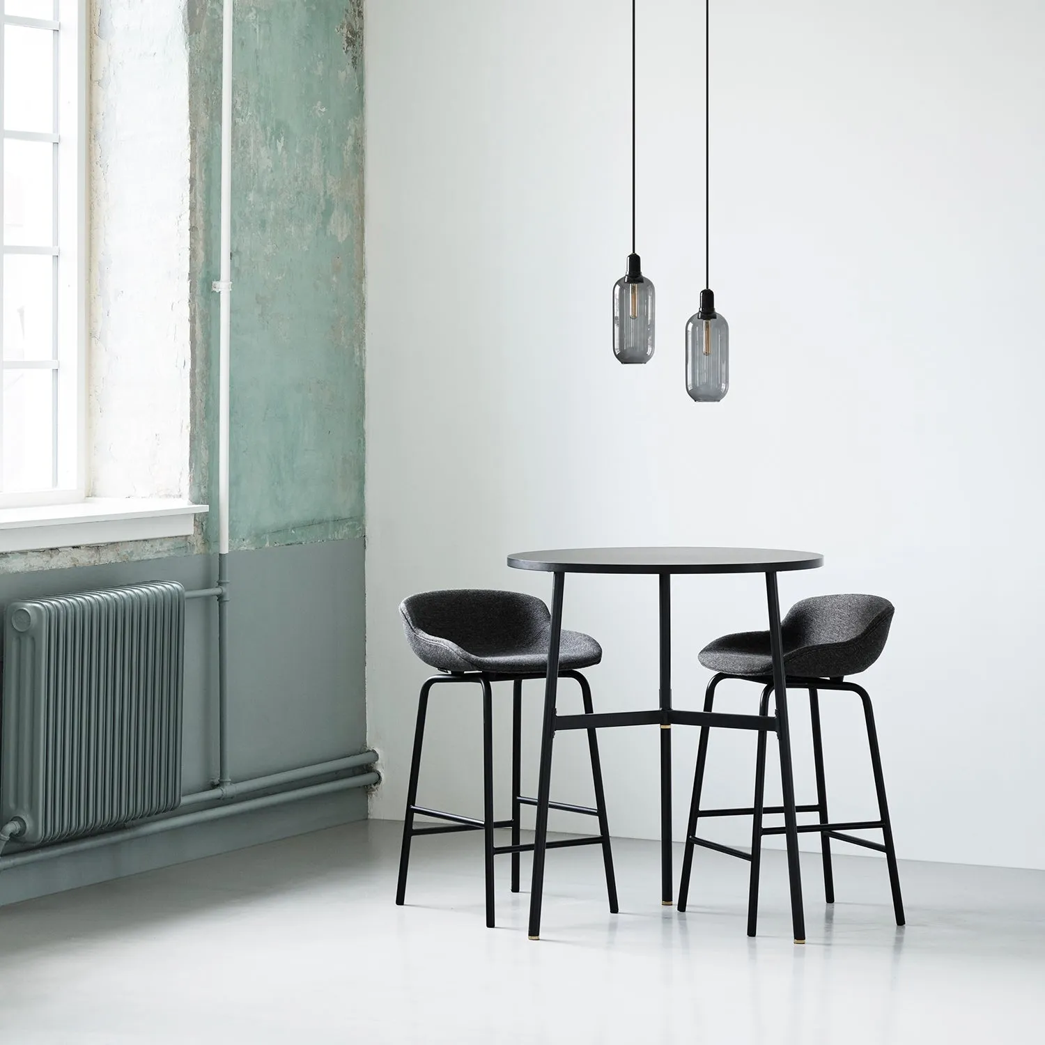 normann copenhagen | amp pendant lamp | smoke   black | large