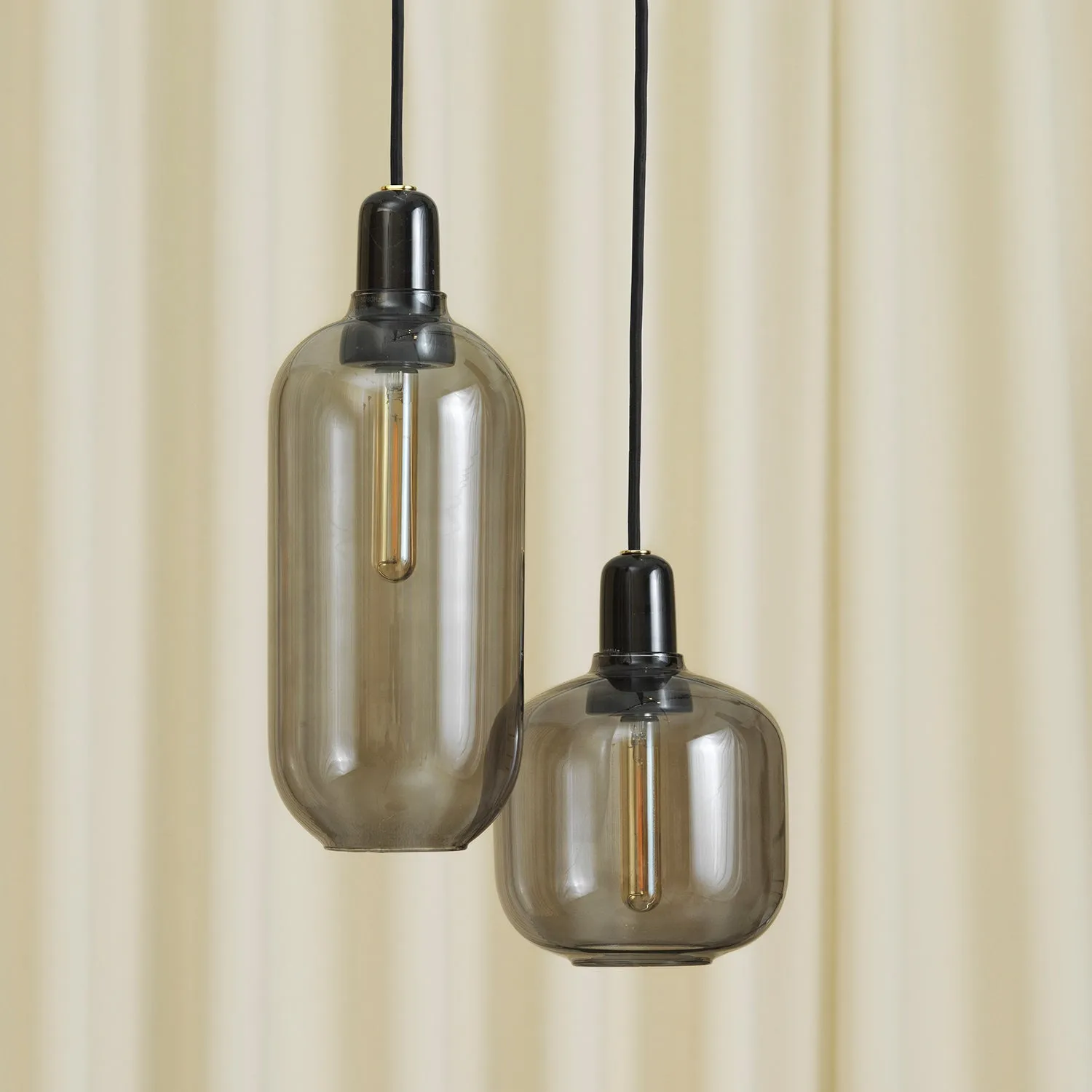 normann copenhagen | amp pendant lamp | smoke   black | large