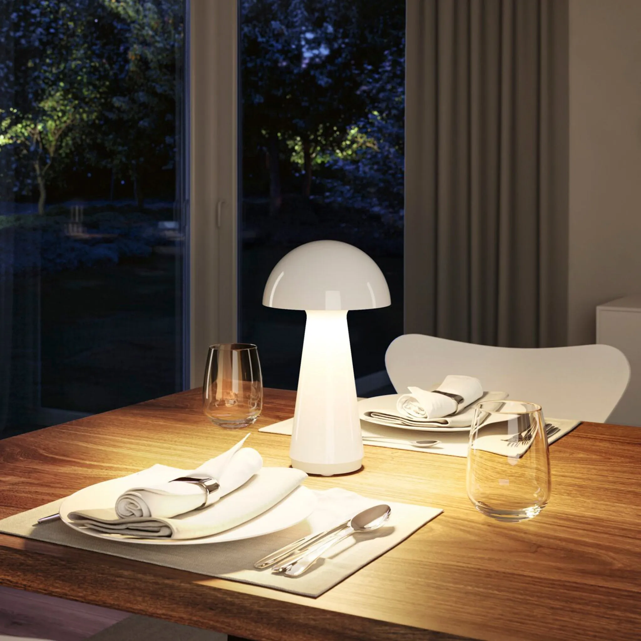 Onzo 2.6W LED Mobile Table Lamp with 3-Step Dim in White