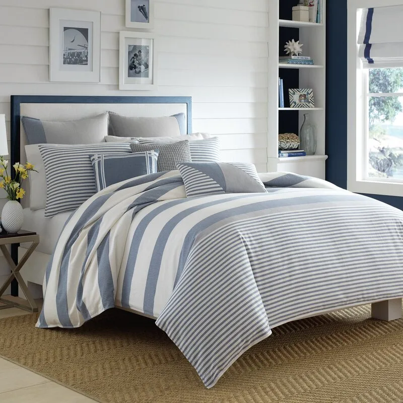 Opabia Standard Cotton Reversible Nautical & Coastal Comforter Set