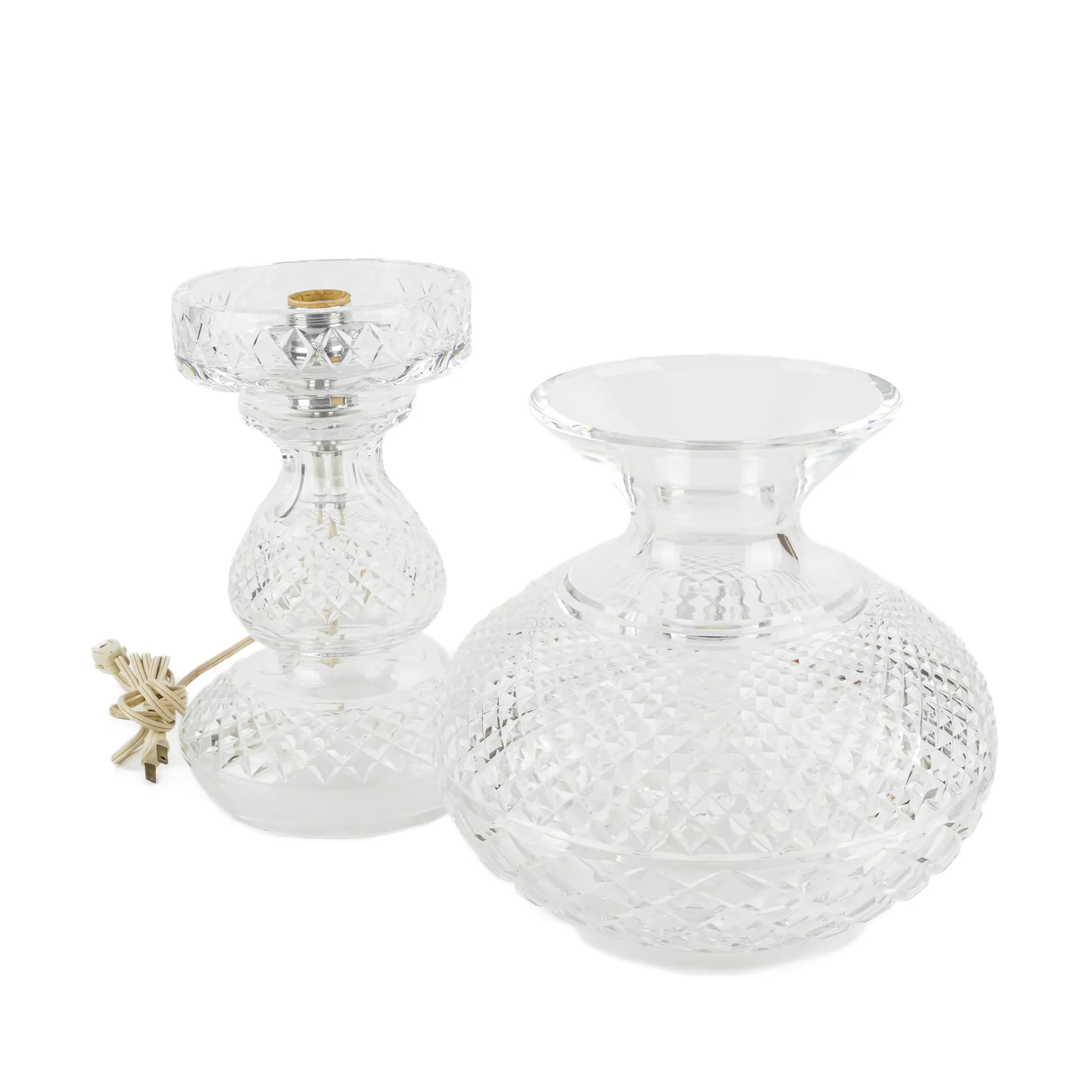 PAIR WATERFORD Inishmore Crystal Lamps