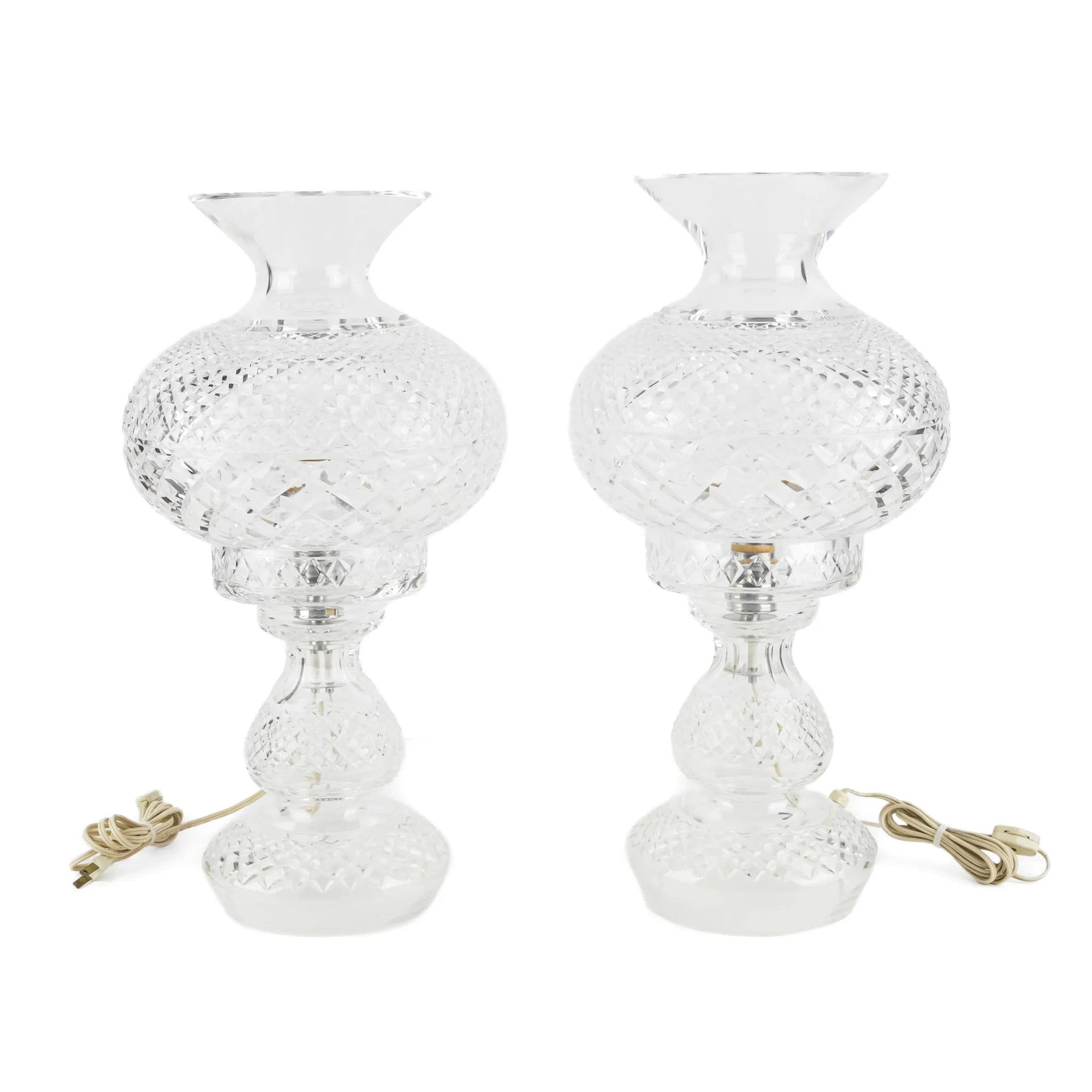 PAIR WATERFORD Inishmore Crystal Lamps