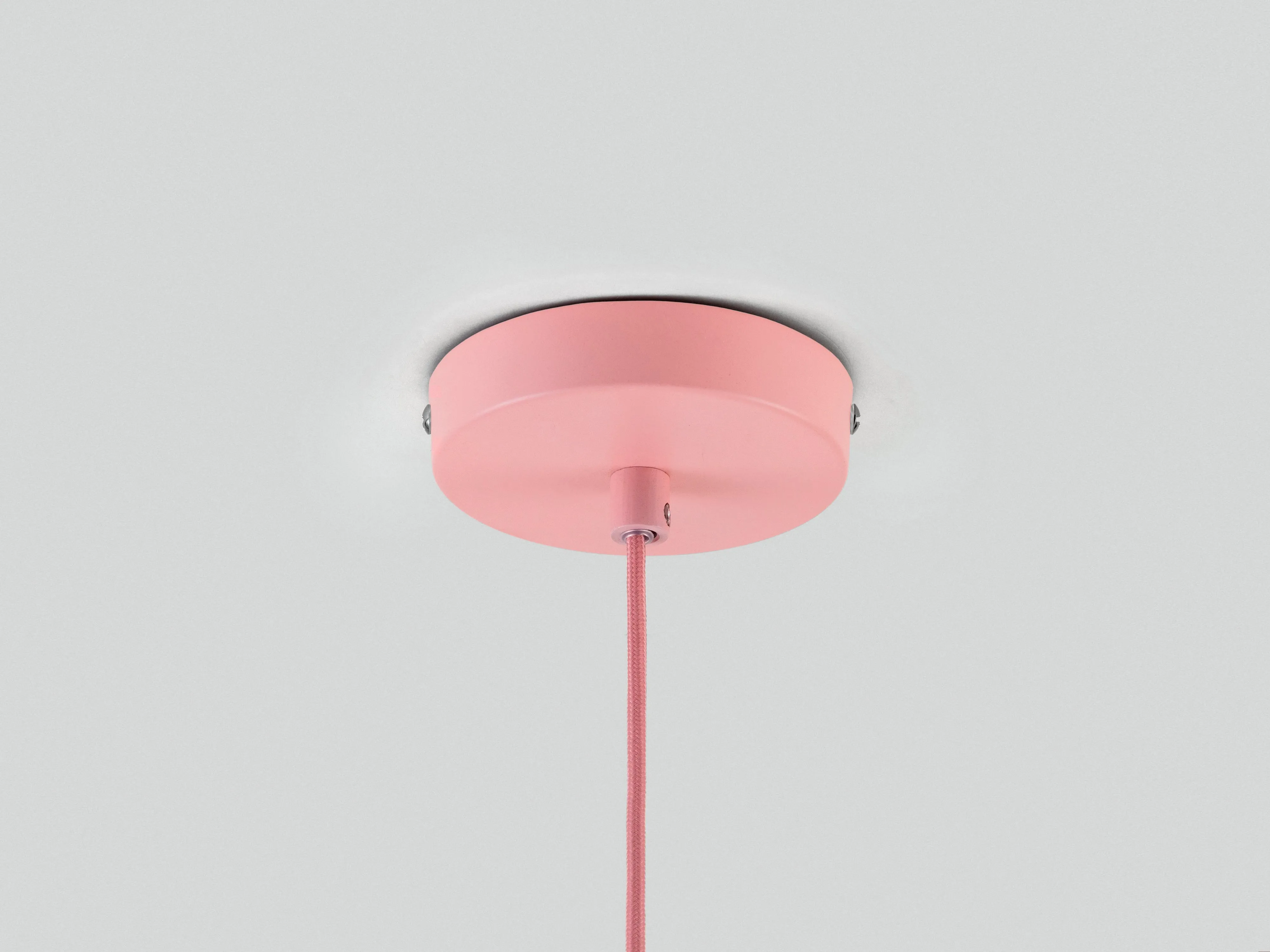 Pink wide metal diner pendant