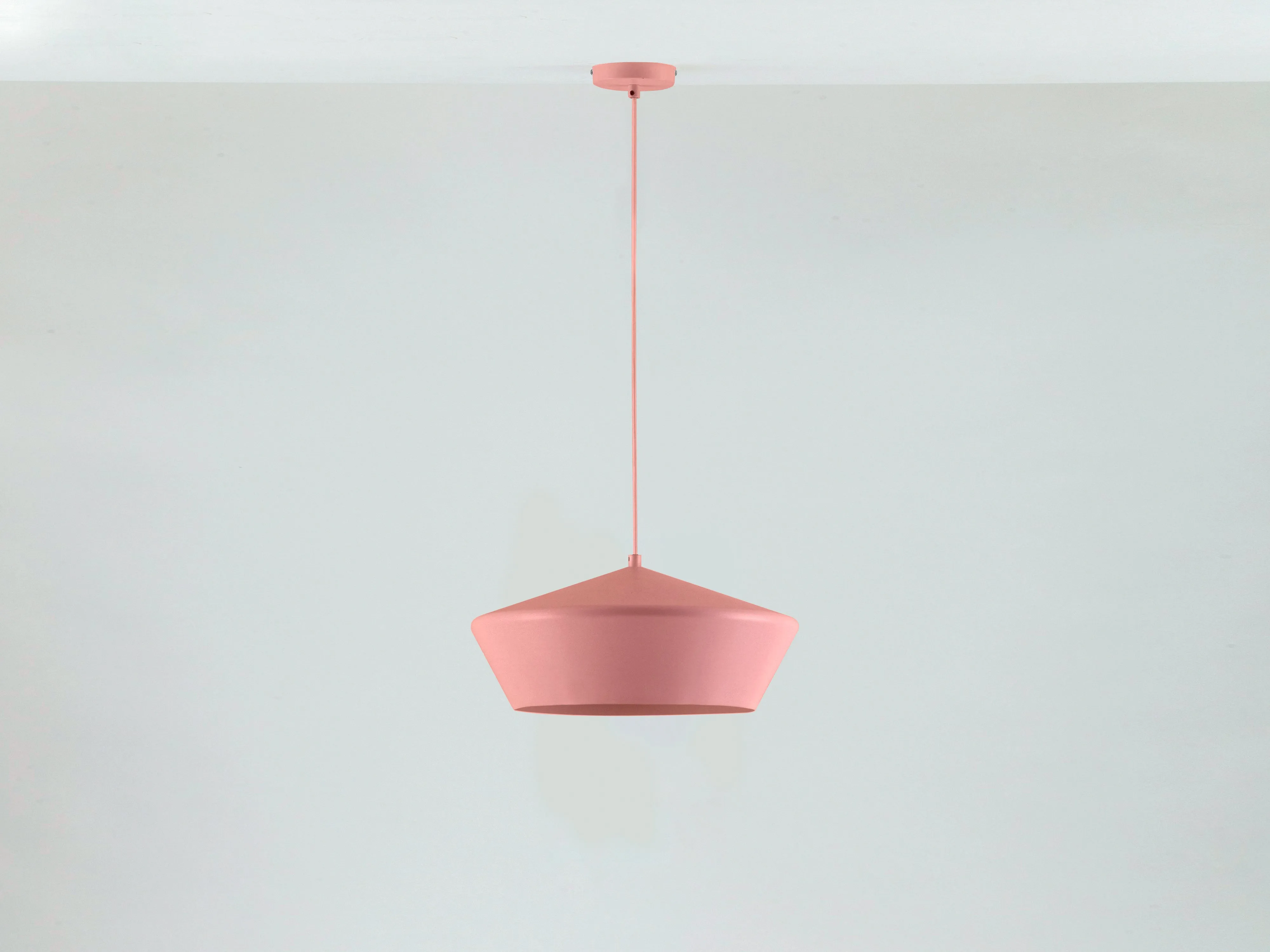 Pink wide metal diner pendant