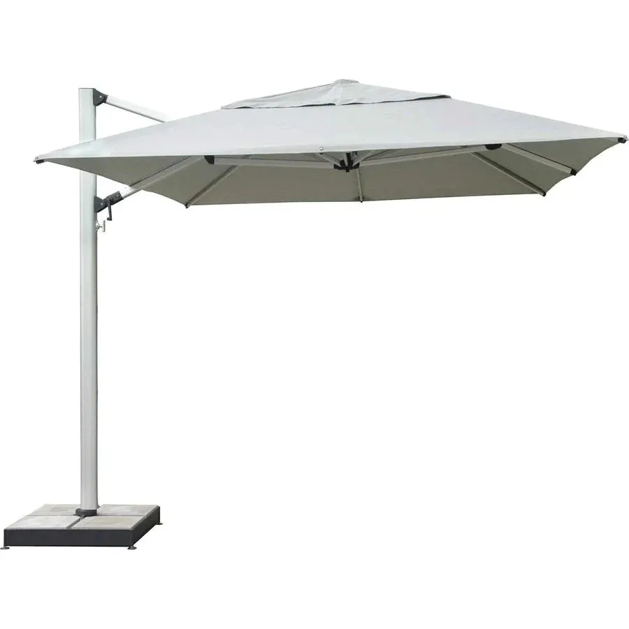 Polaris 13-Foot Cantilever Umbrella with Base - Treasure Garden Commercial Grade High-Performance in Slate