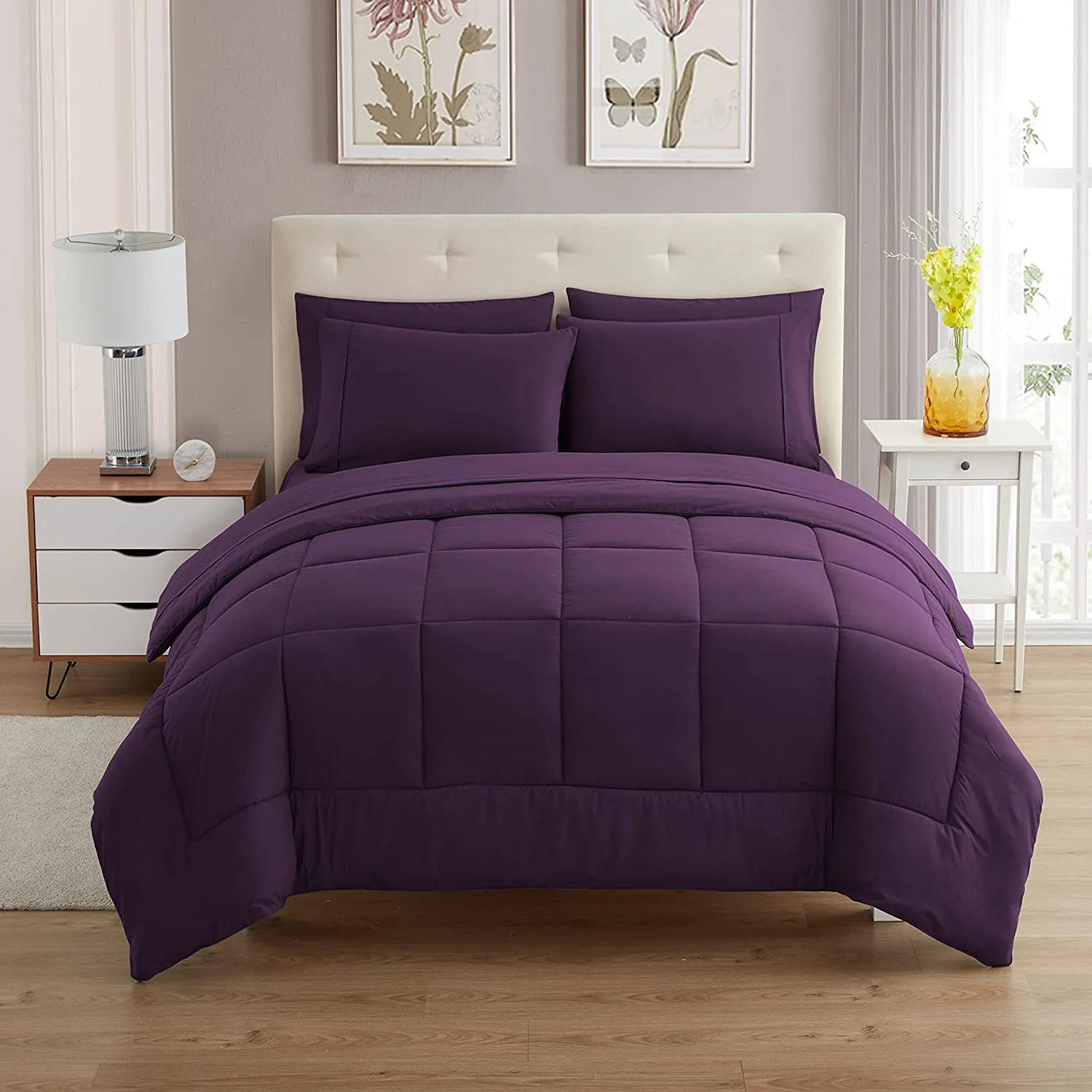 Purple Study Bed Set