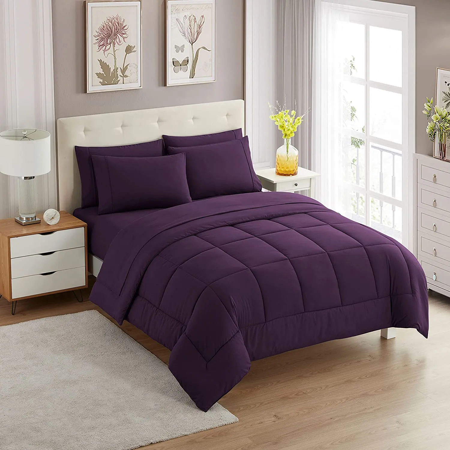 Purple Study Bed Set