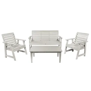 Riverside Garden Bench 5ft, 2 Garden Chairs and Conversation Table Set