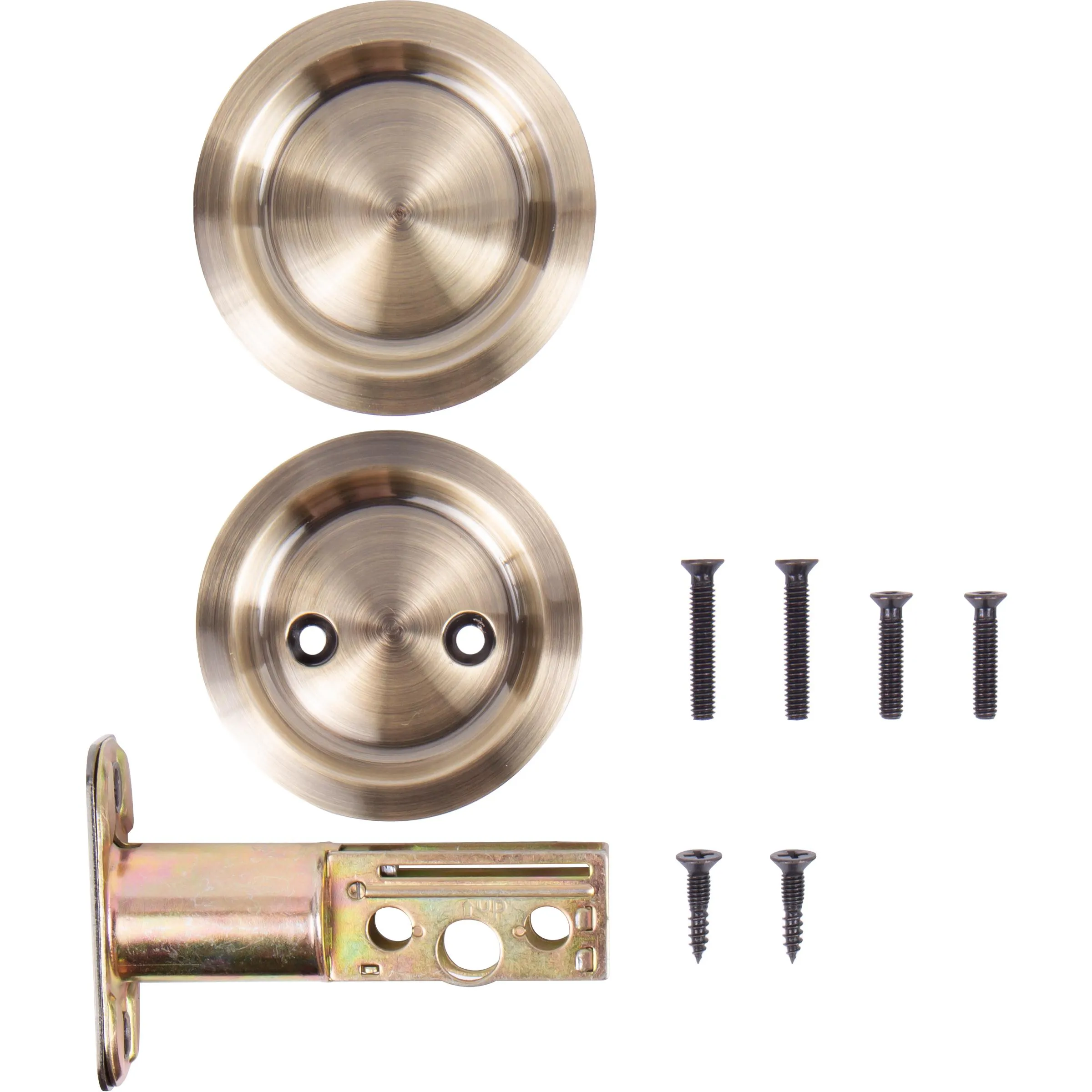 Round Pocket Door Lock, Passage/Hall/Closet