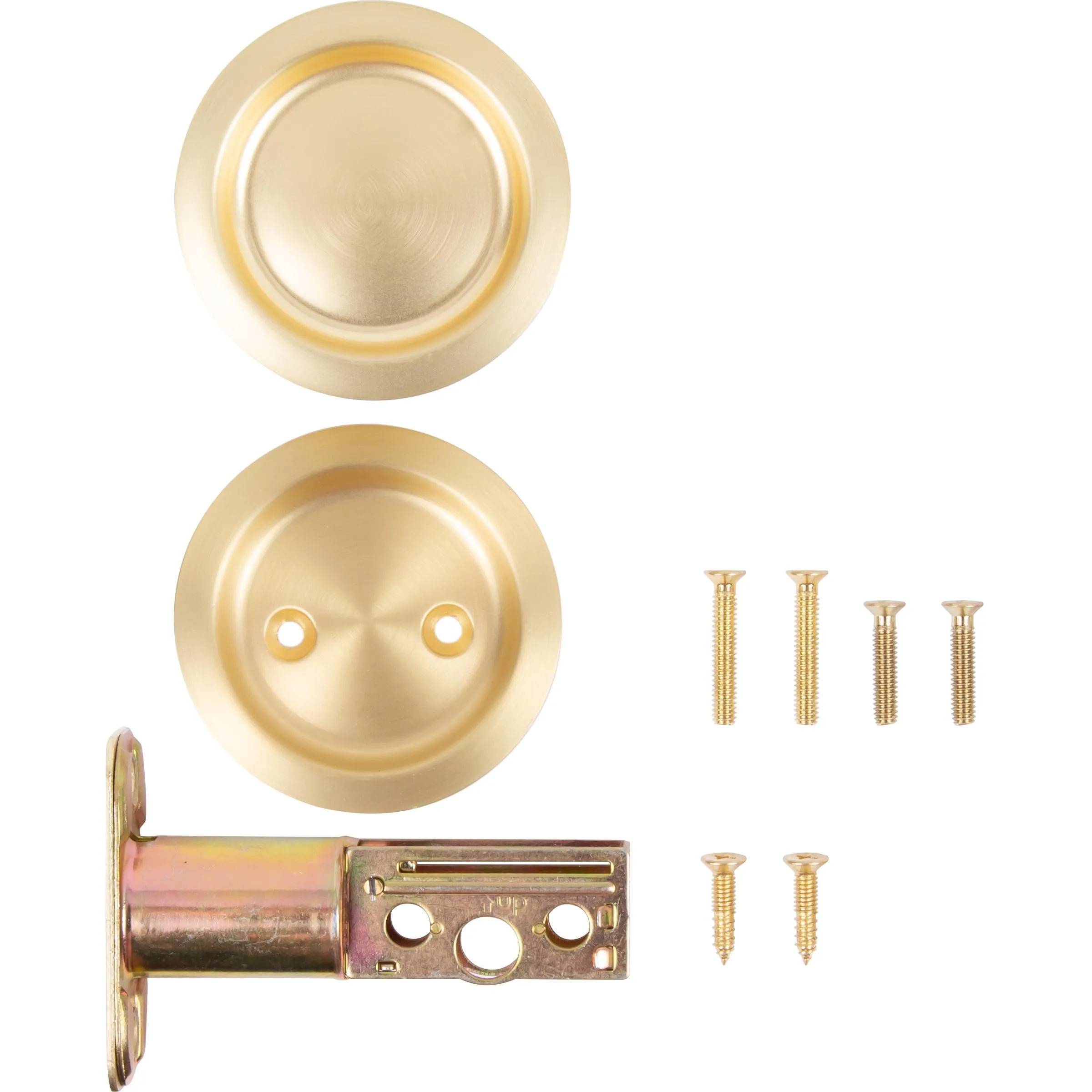 Round Pocket Door Lock, Passage/Hall/Closet