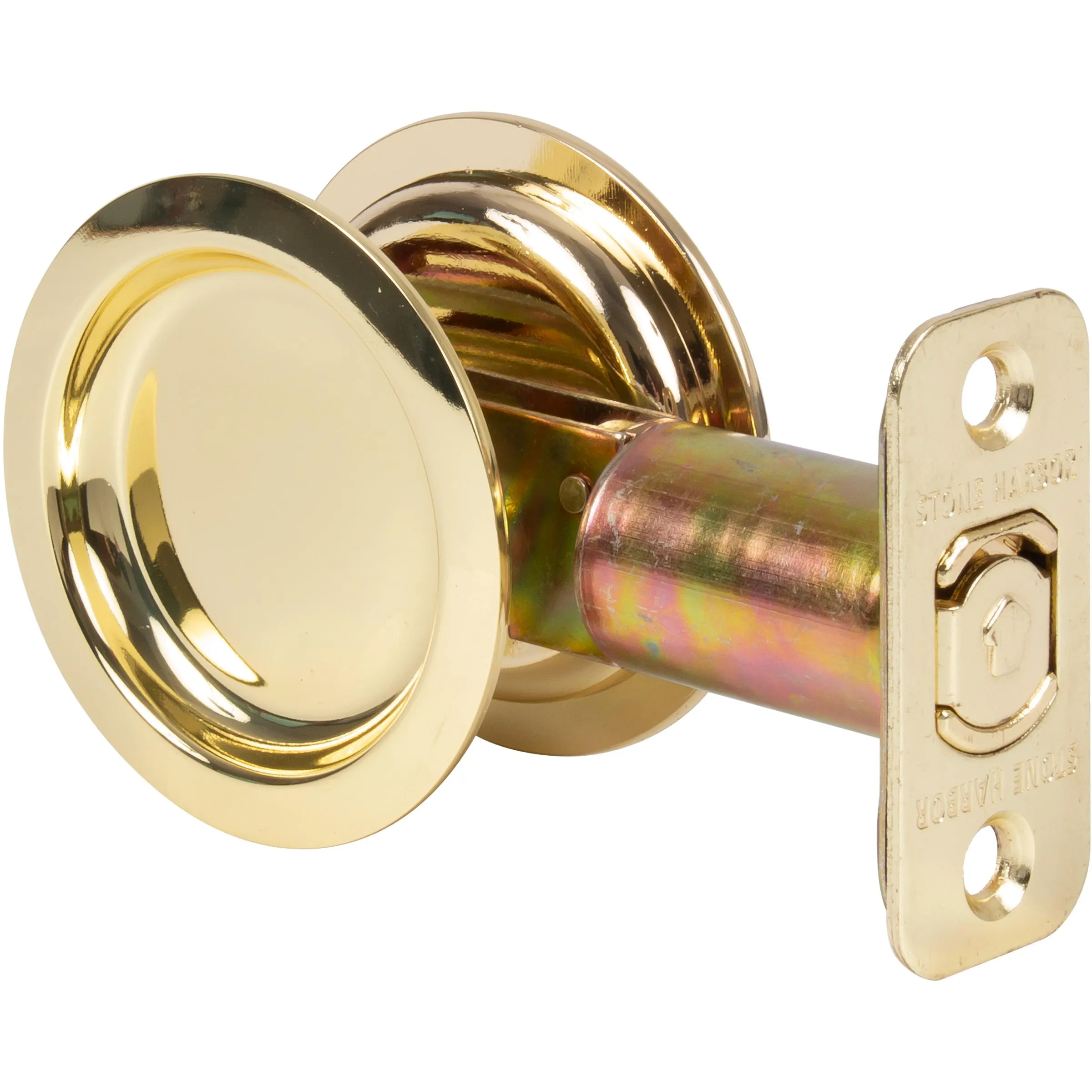 Round Pocket Door Lock, Passage/Hall/Closet