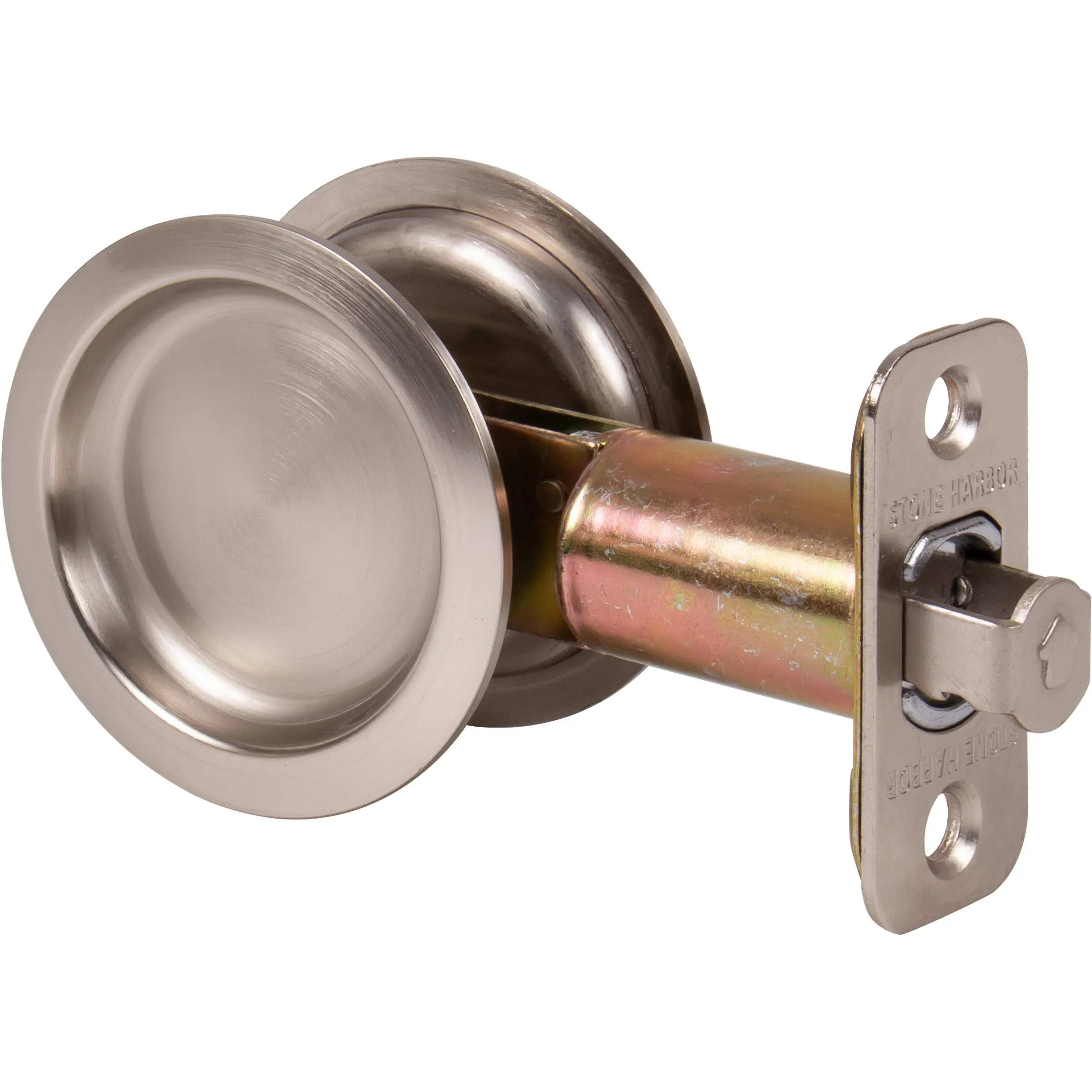 Round Pocket Door Lock, Passage/Hall/Closet