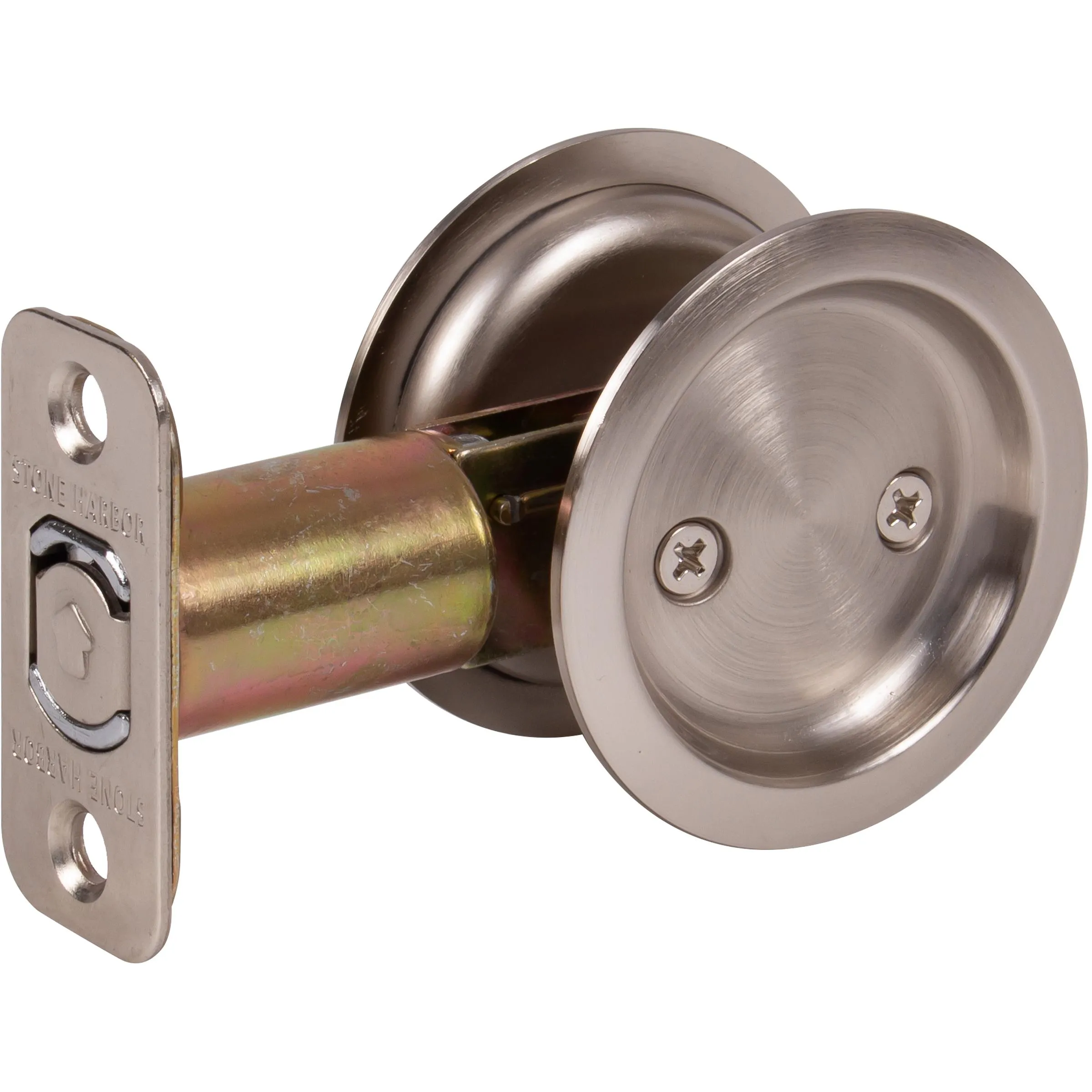 Round Pocket Door Lock, Passage/Hall/Closet