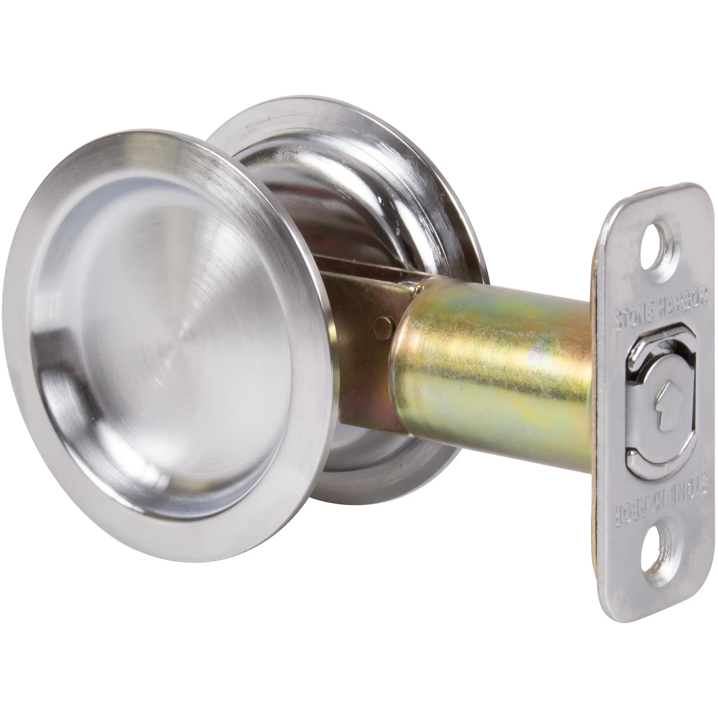 Round Pocket Door Lock, Passage/Hall/Closet