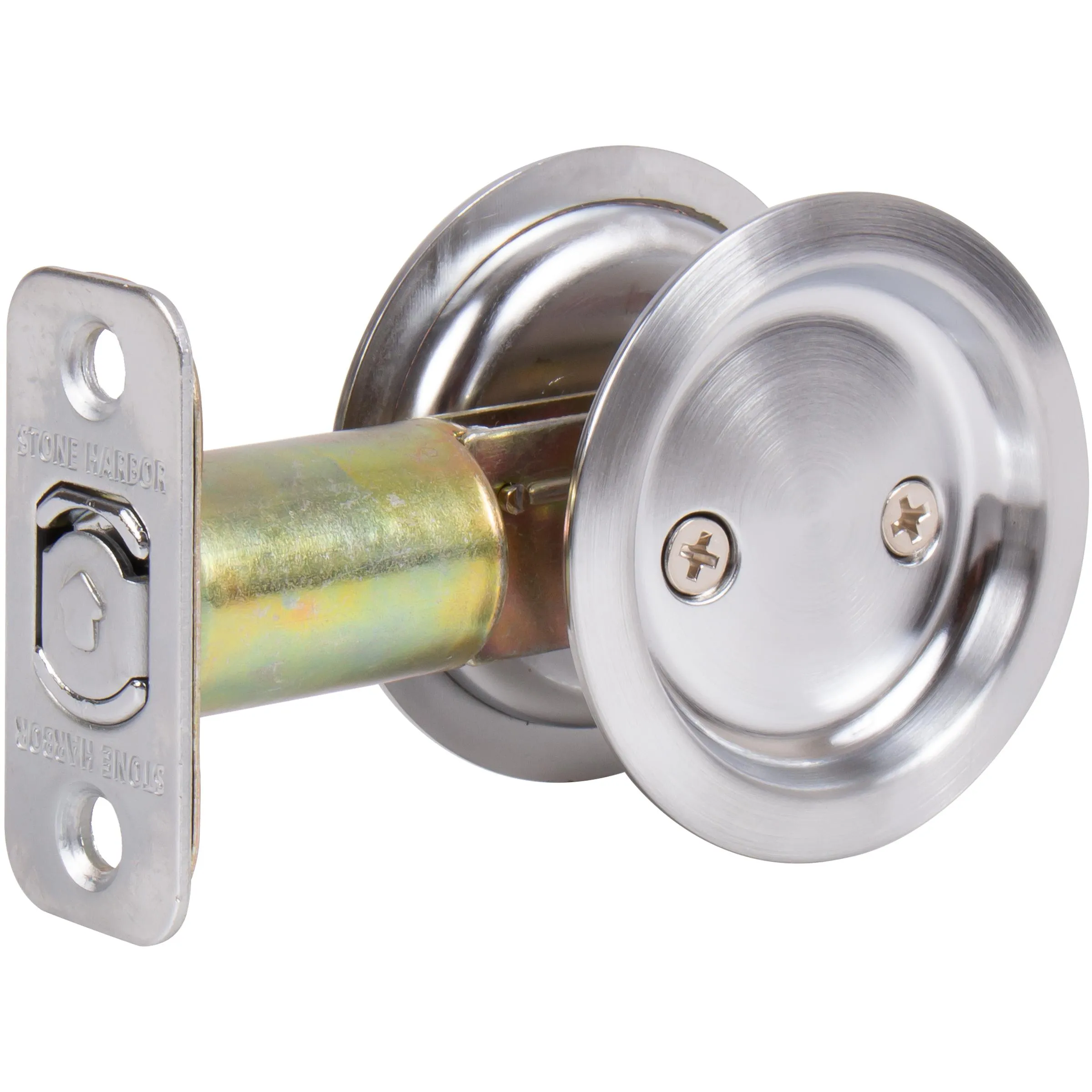 Round Pocket Door Lock, Passage/Hall/Closet