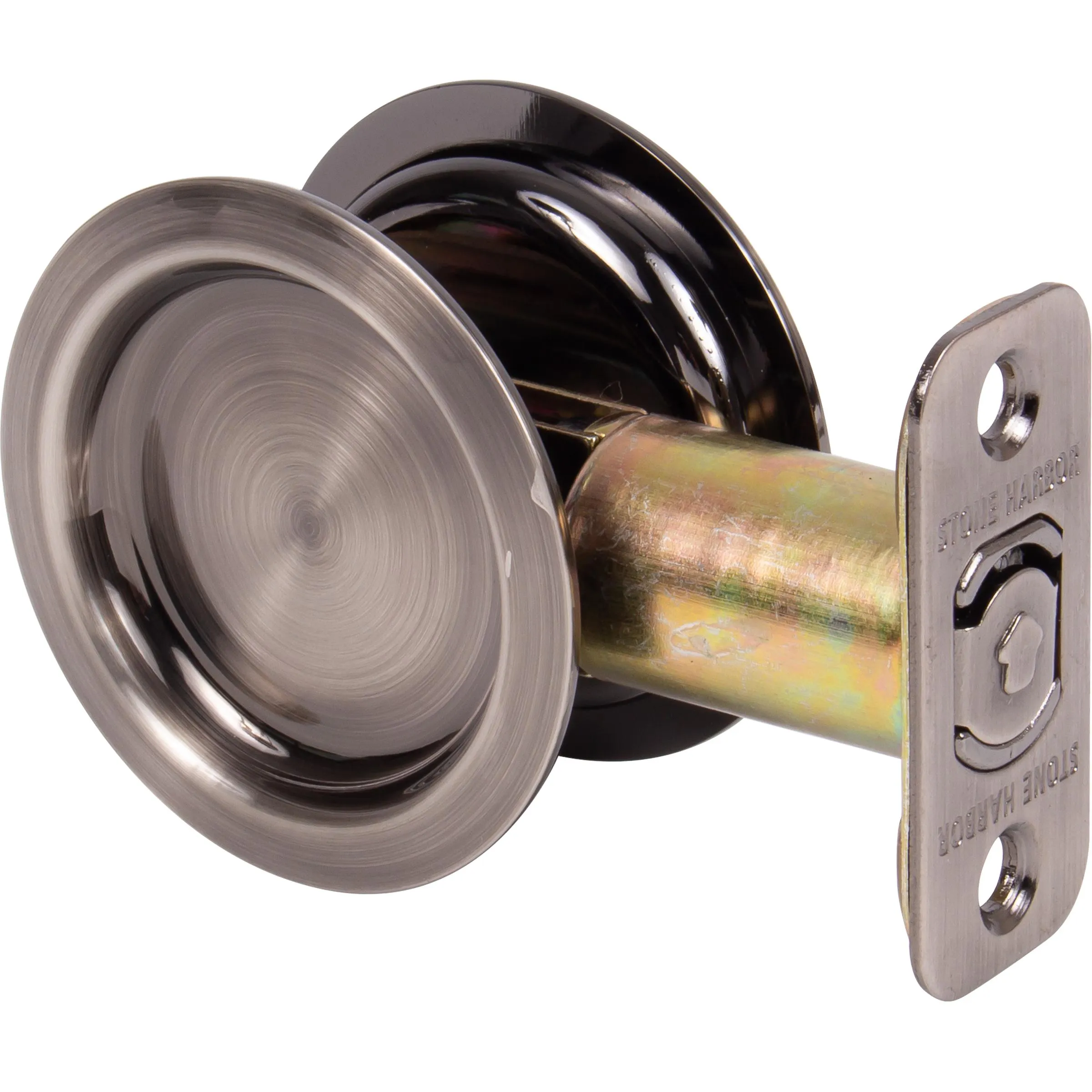 Round Pocket Door Lock, Passage/Hall/Closet