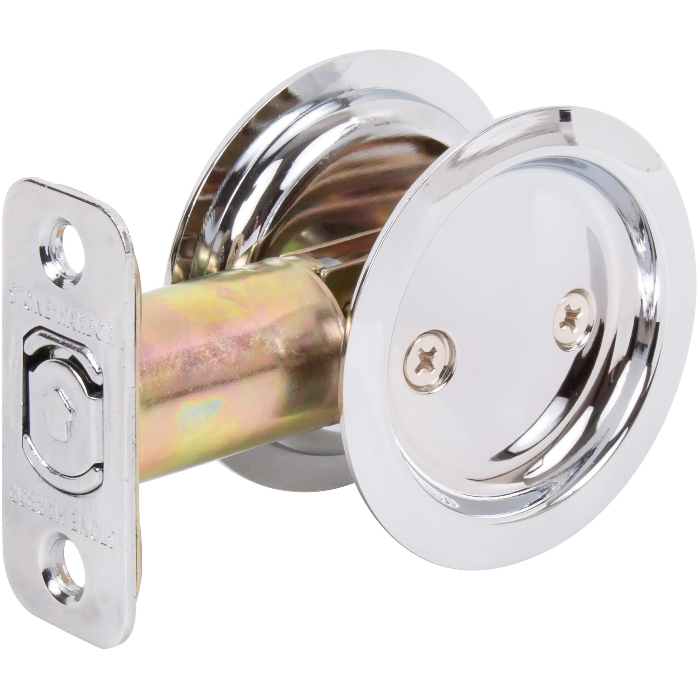 Round Pocket Door Lock, Passage/Hall/Closet