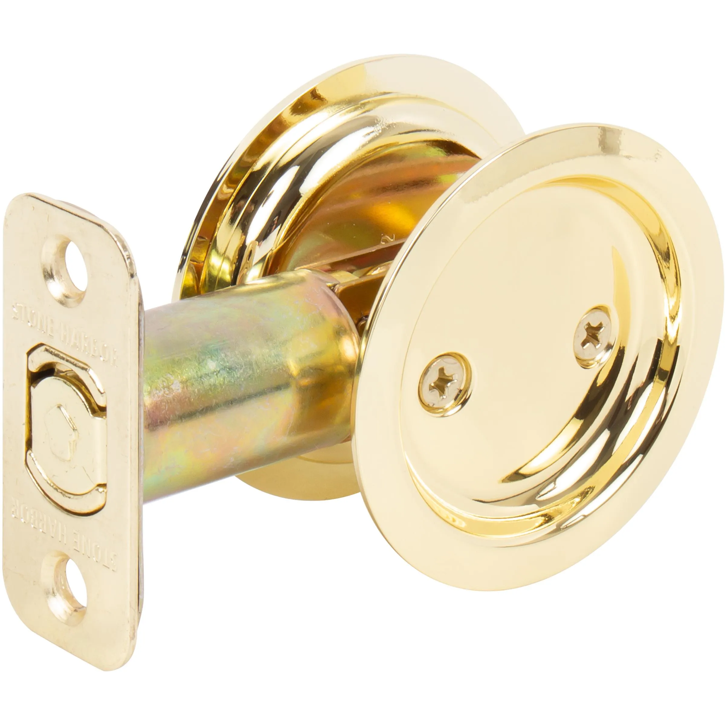 Round Pocket Door Lock, Passage/Hall/Closet