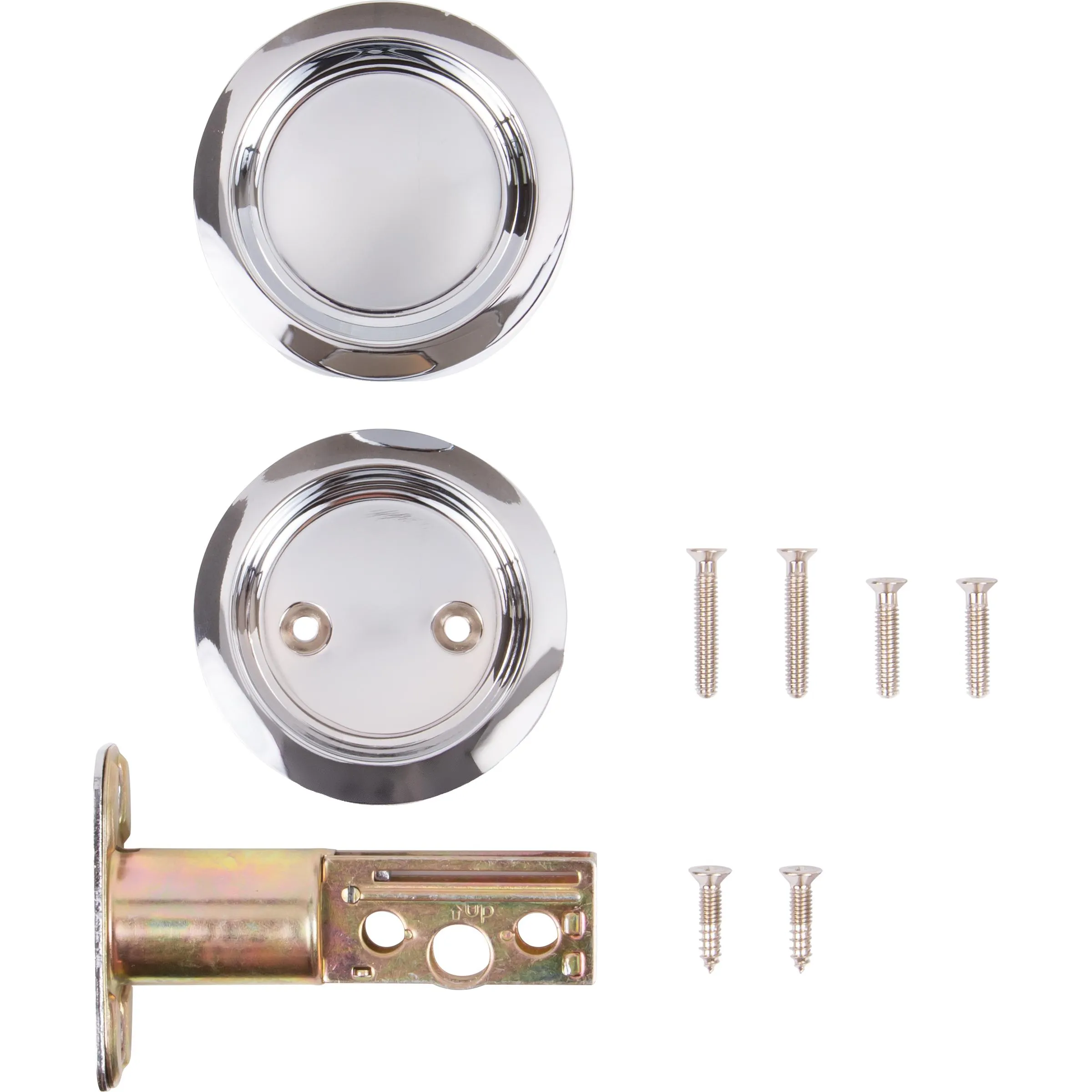 Round Pocket Door Lock, Passage/Hall/Closet