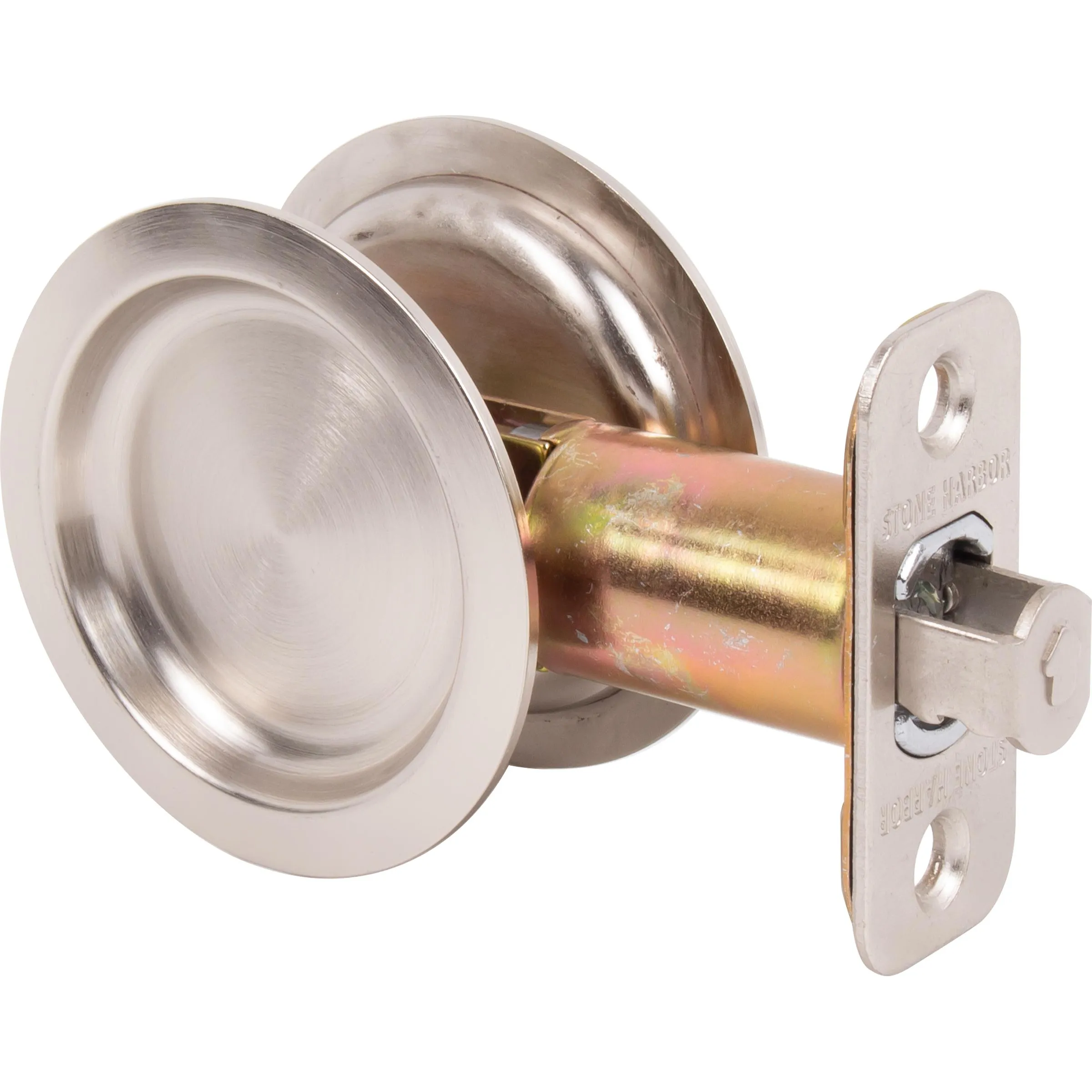 Round Pocket Door Lock, Passage/Hall/Closet