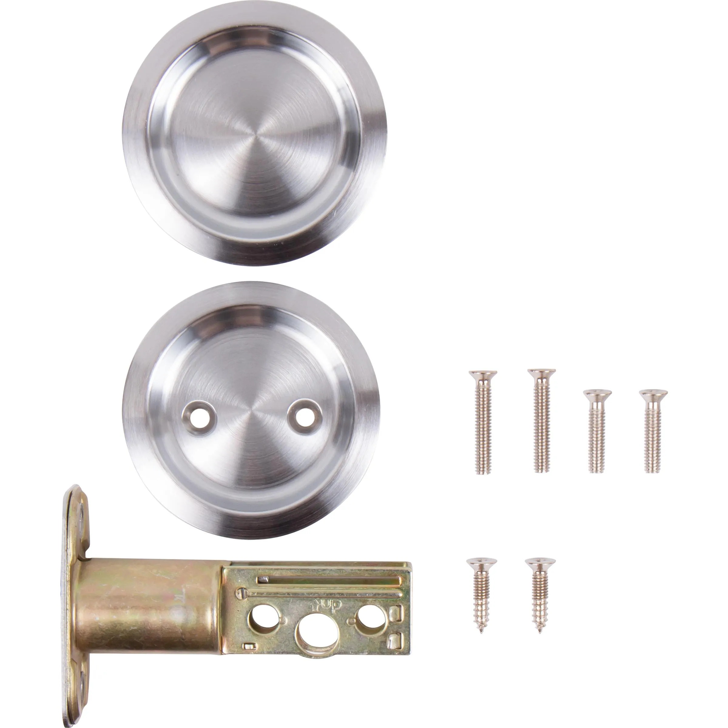 Round Pocket Door Lock, Passage/Hall/Closet