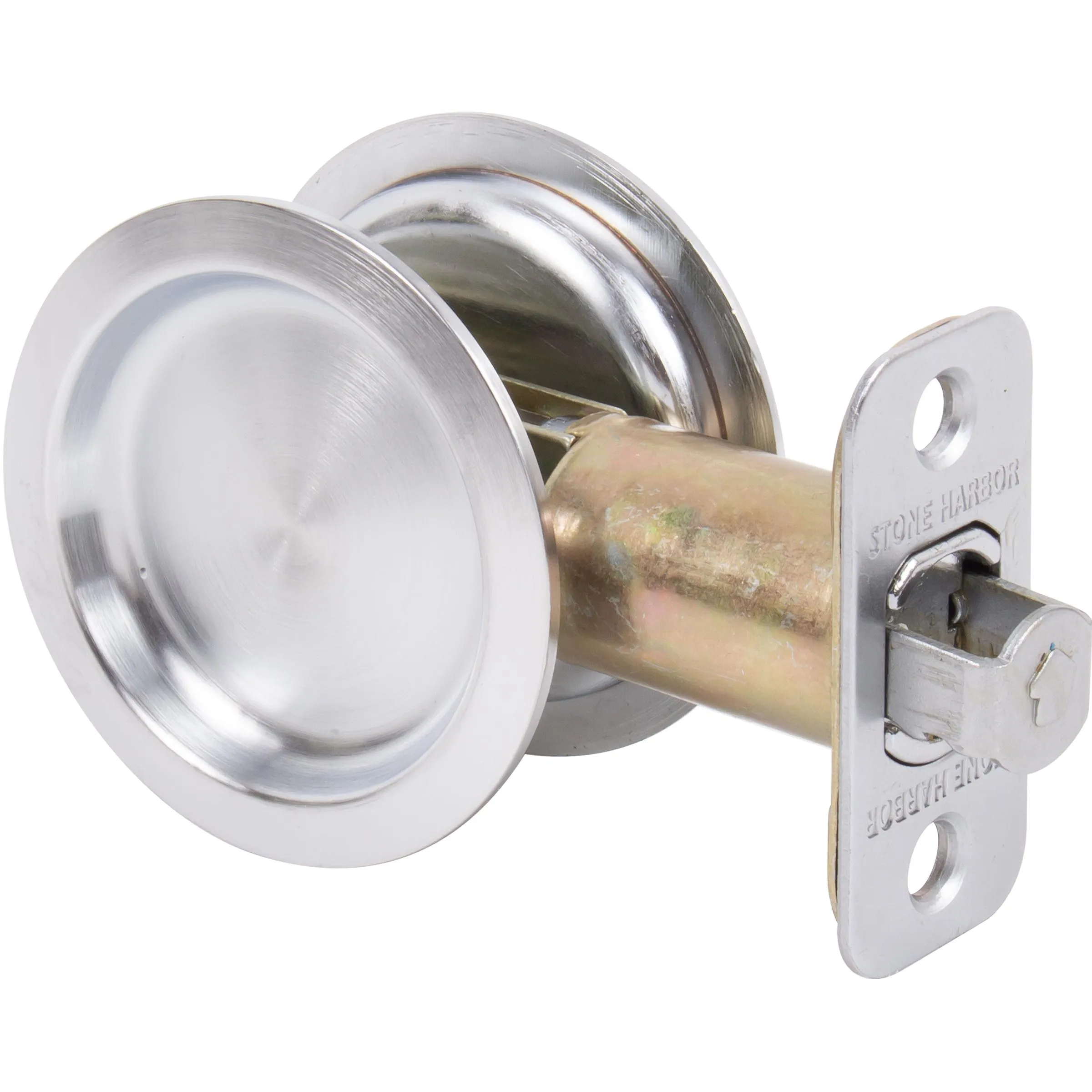 Round Pocket Door Lock, Passage/Hall/Closet