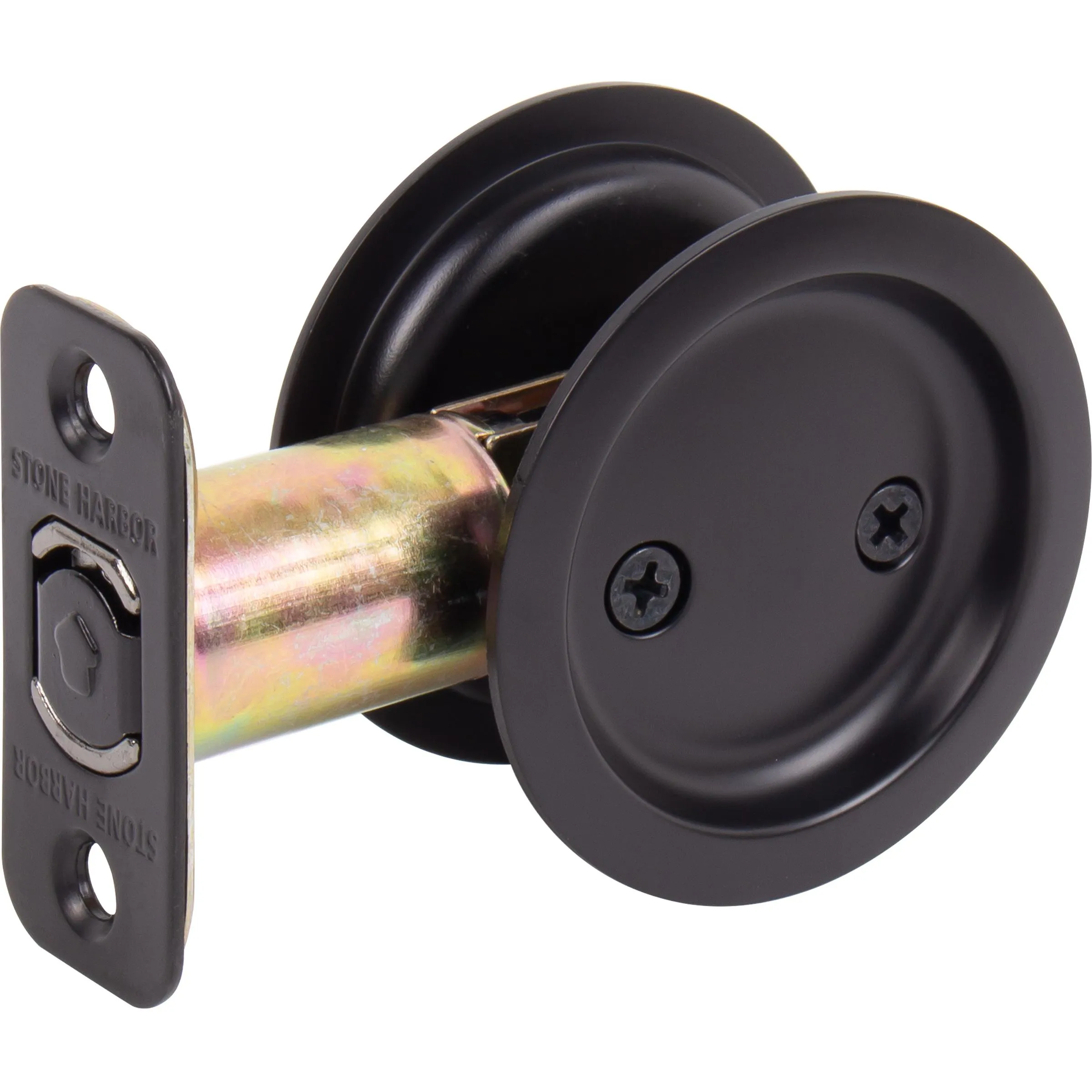 Round Pocket Door Lock, Passage/Hall/Closet