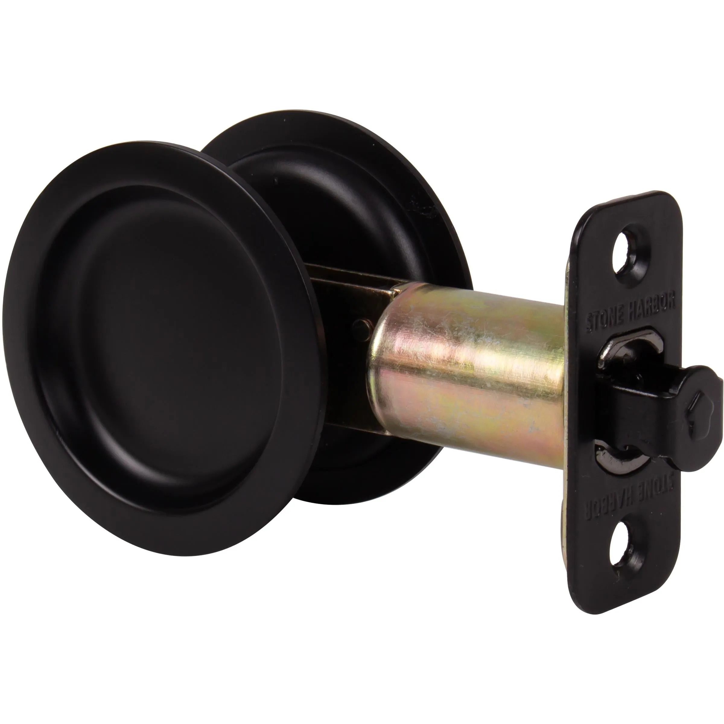 Round Pocket Door Lock, Passage/Hall/Closet