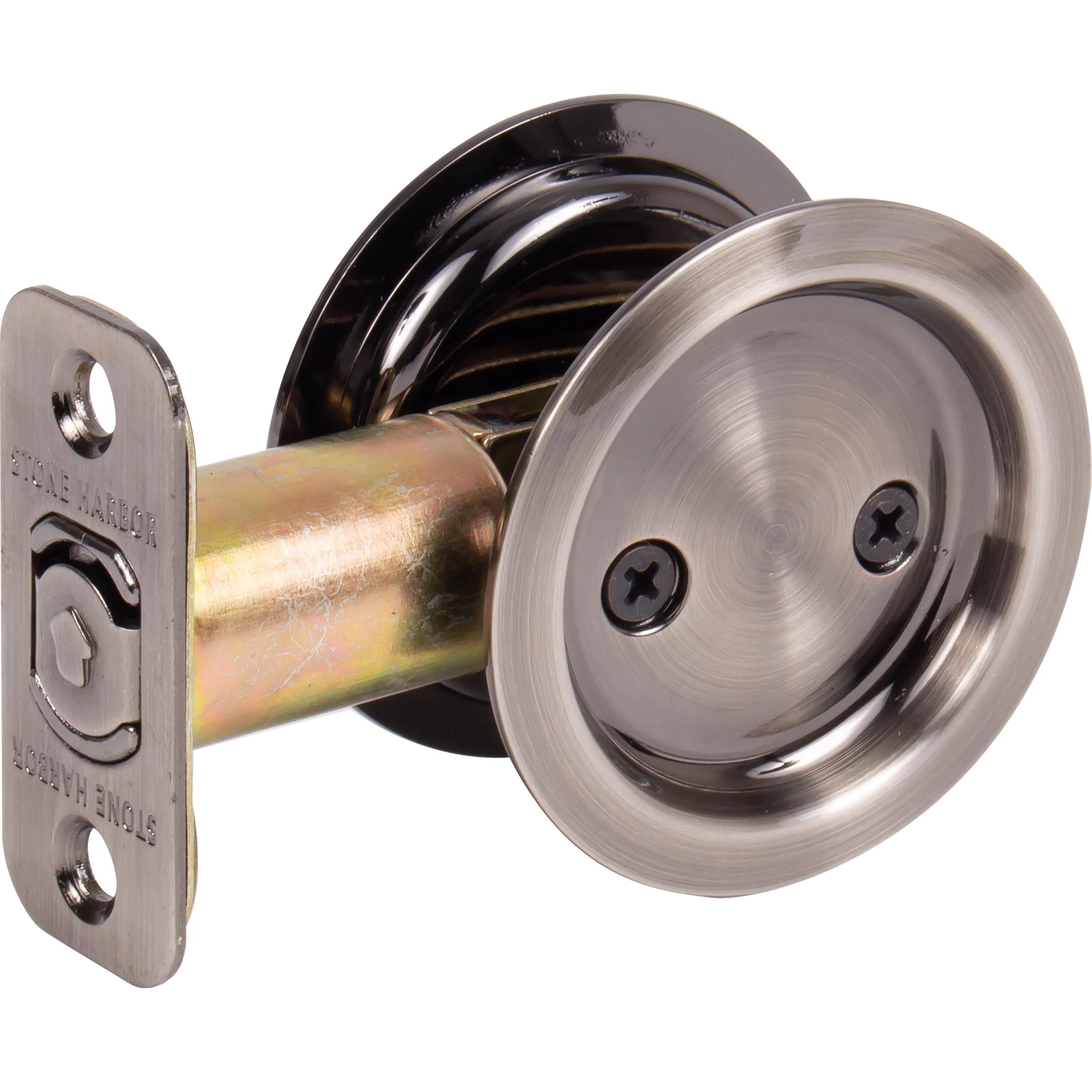 Round Pocket Door Lock, Passage/Hall/Closet