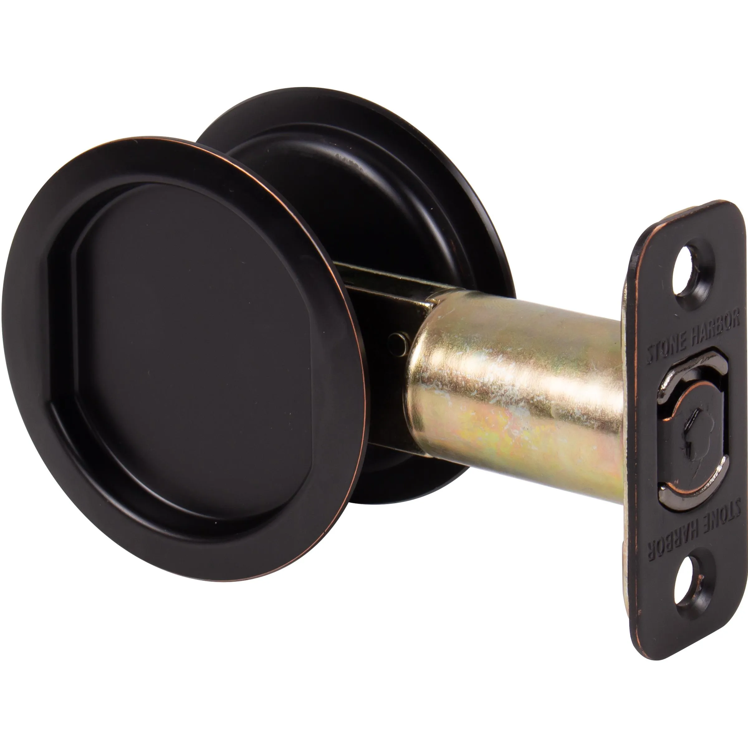 Round Pocket Door Lock, Passage/Hall/Closet