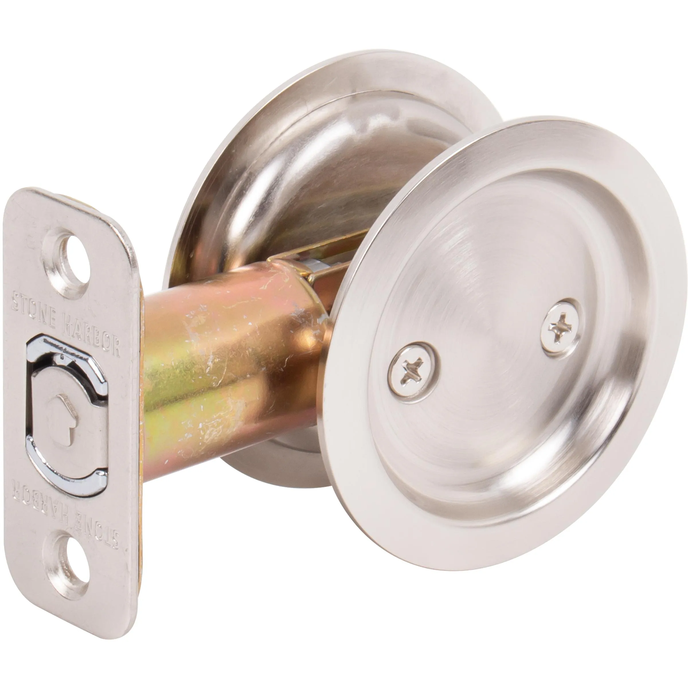 Round Pocket Door Lock, Passage/Hall/Closet