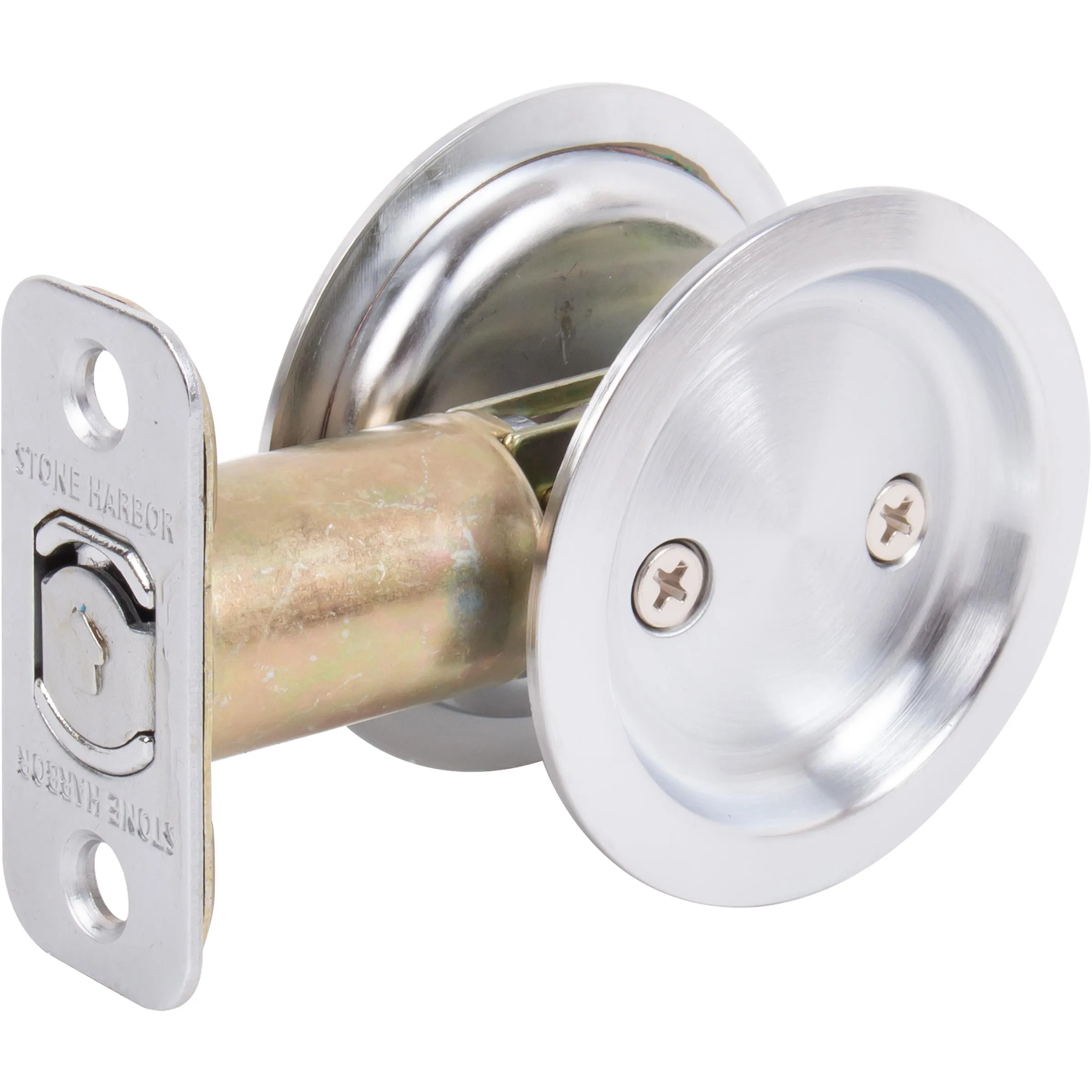 Round Pocket Door Lock, Passage/Hall/Closet