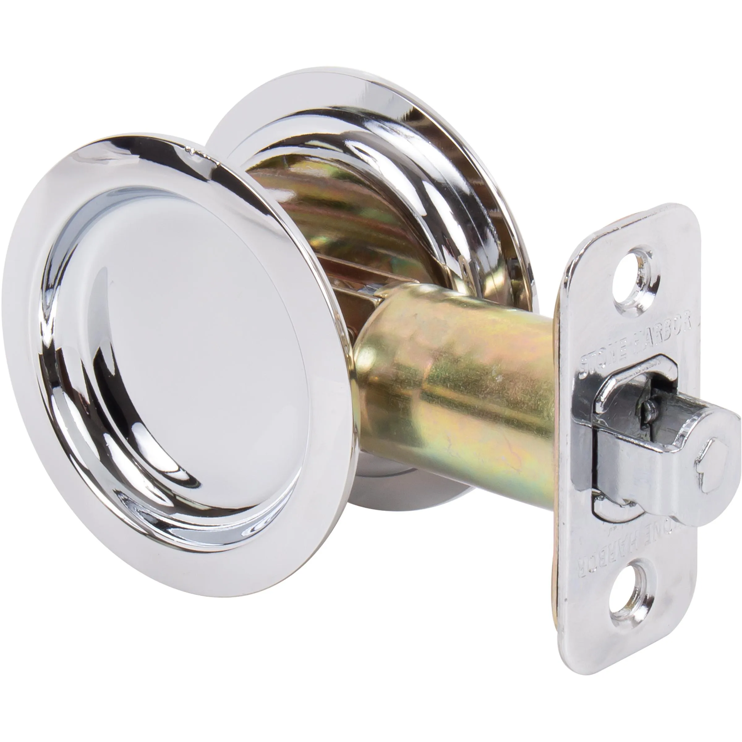 Round Pocket Door Lock, Passage/Hall/Closet