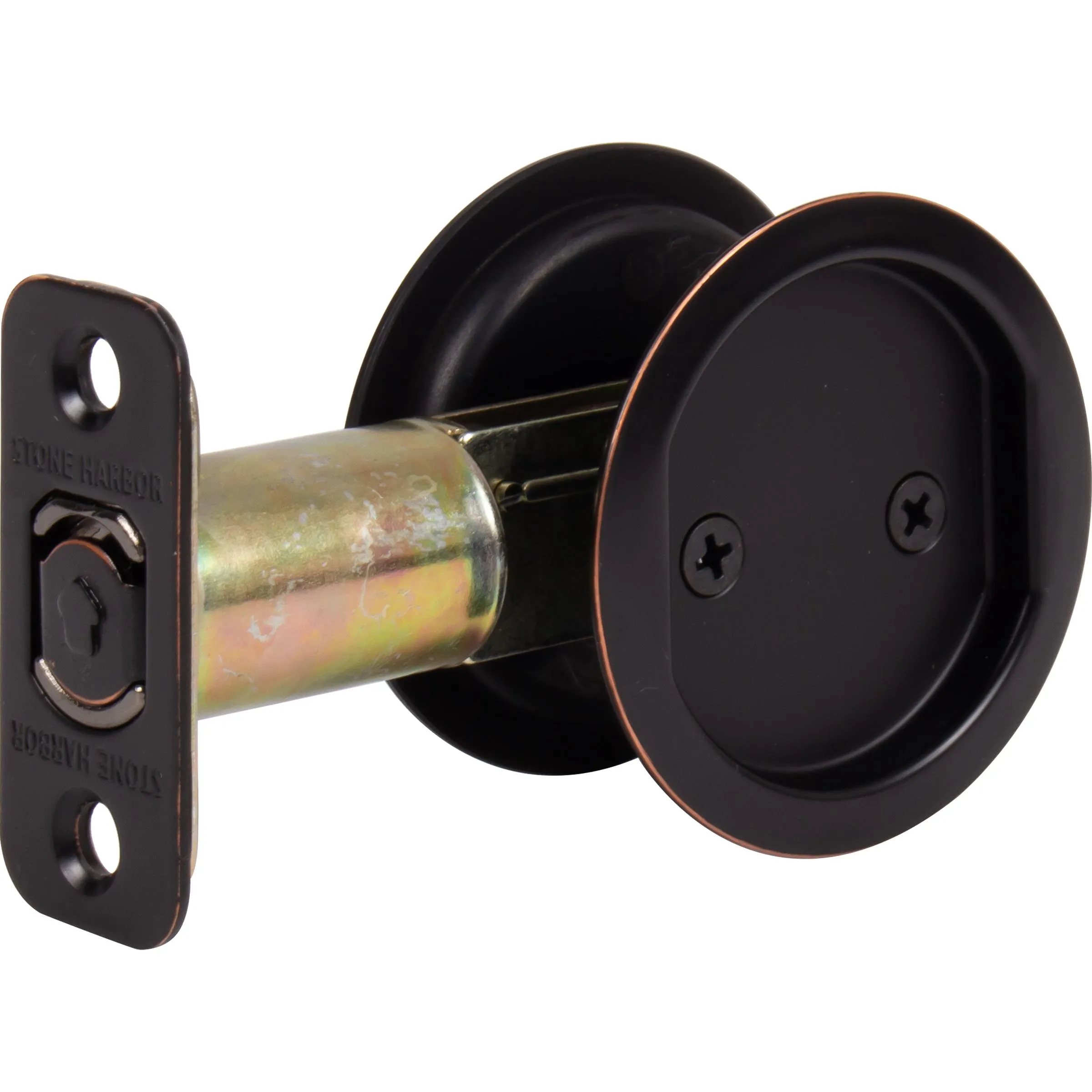 Round Pocket Door Lock, Passage/Hall/Closet