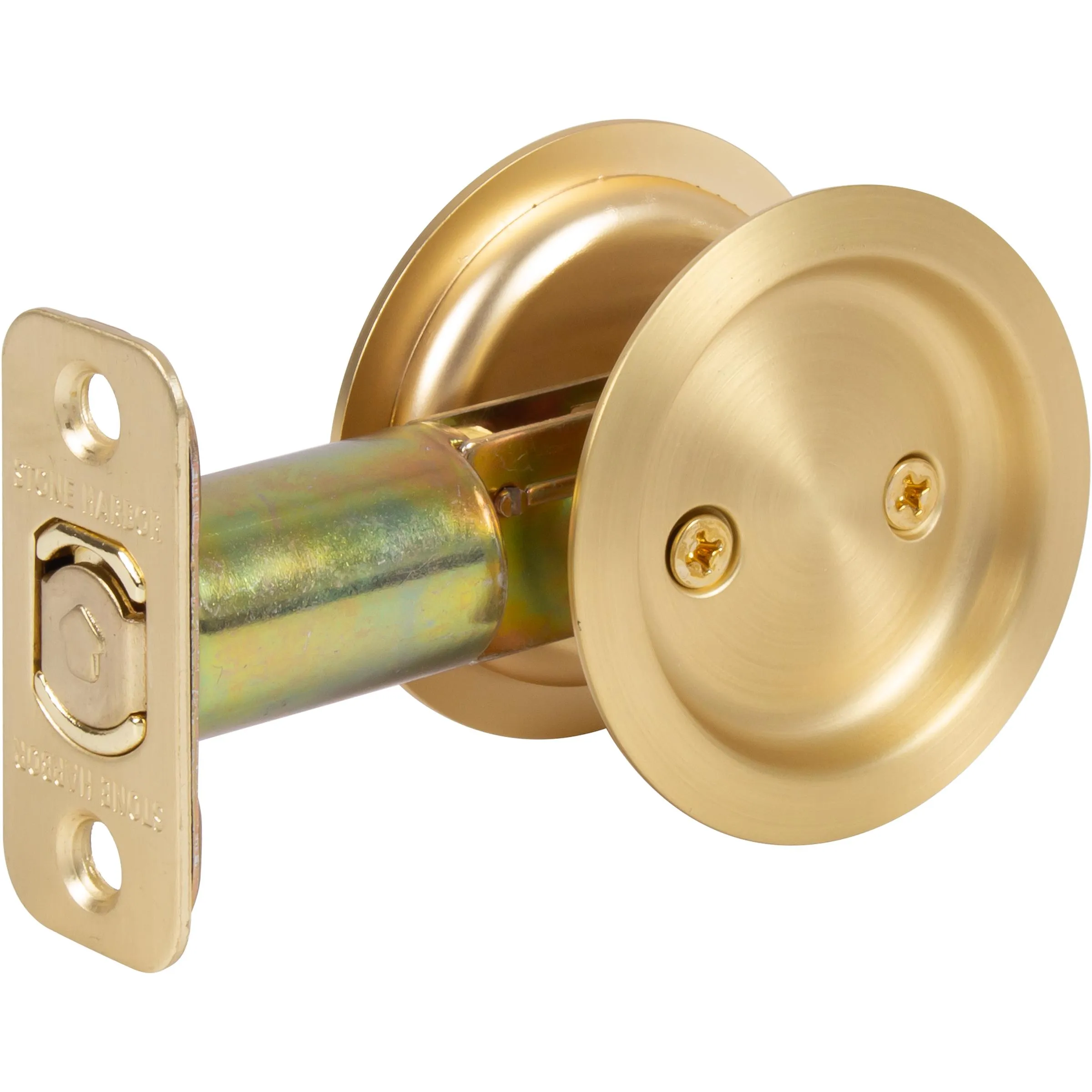 Round Pocket Door Lock, Passage/Hall/Closet