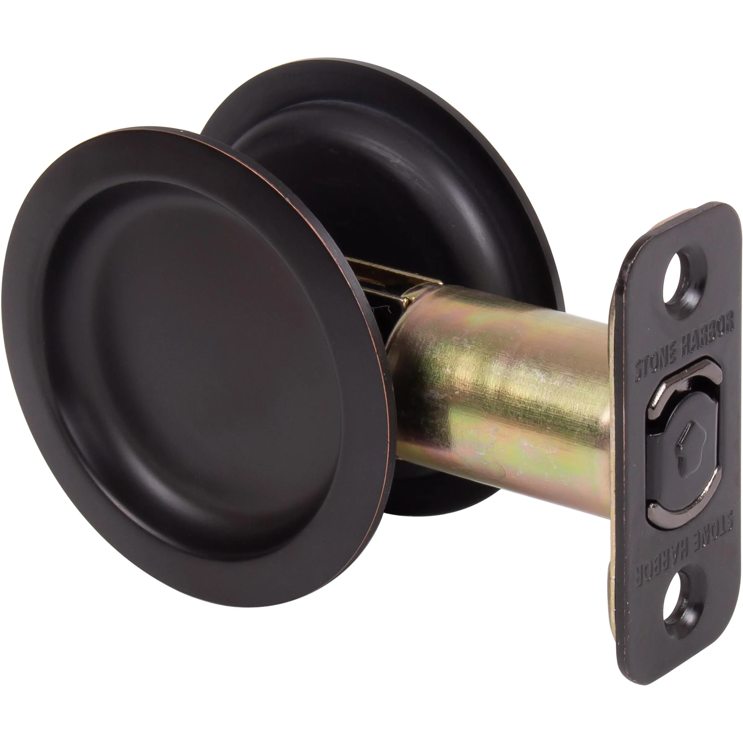 Round Pocket Door Lock, Passage/Hall/Closet